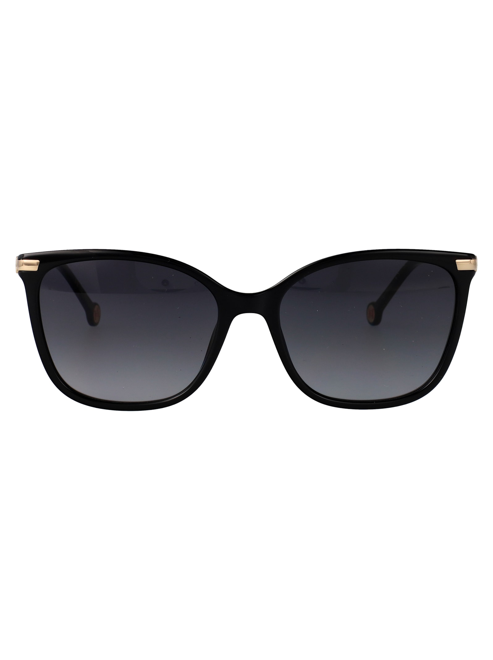 Carolina Herrera 55mm Gradient Rectangular Sunglasses In Black