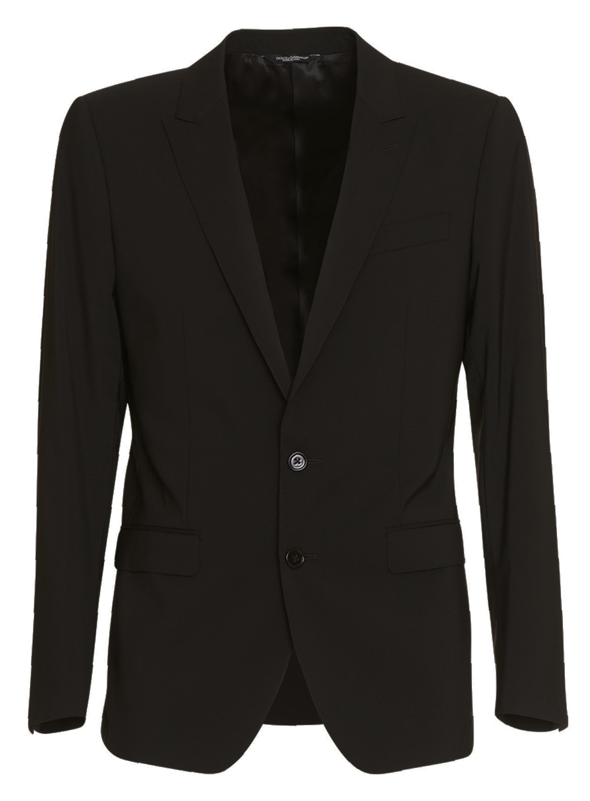 Dolce & Gabbana Black Stretch Wool Martini Suit In Nero