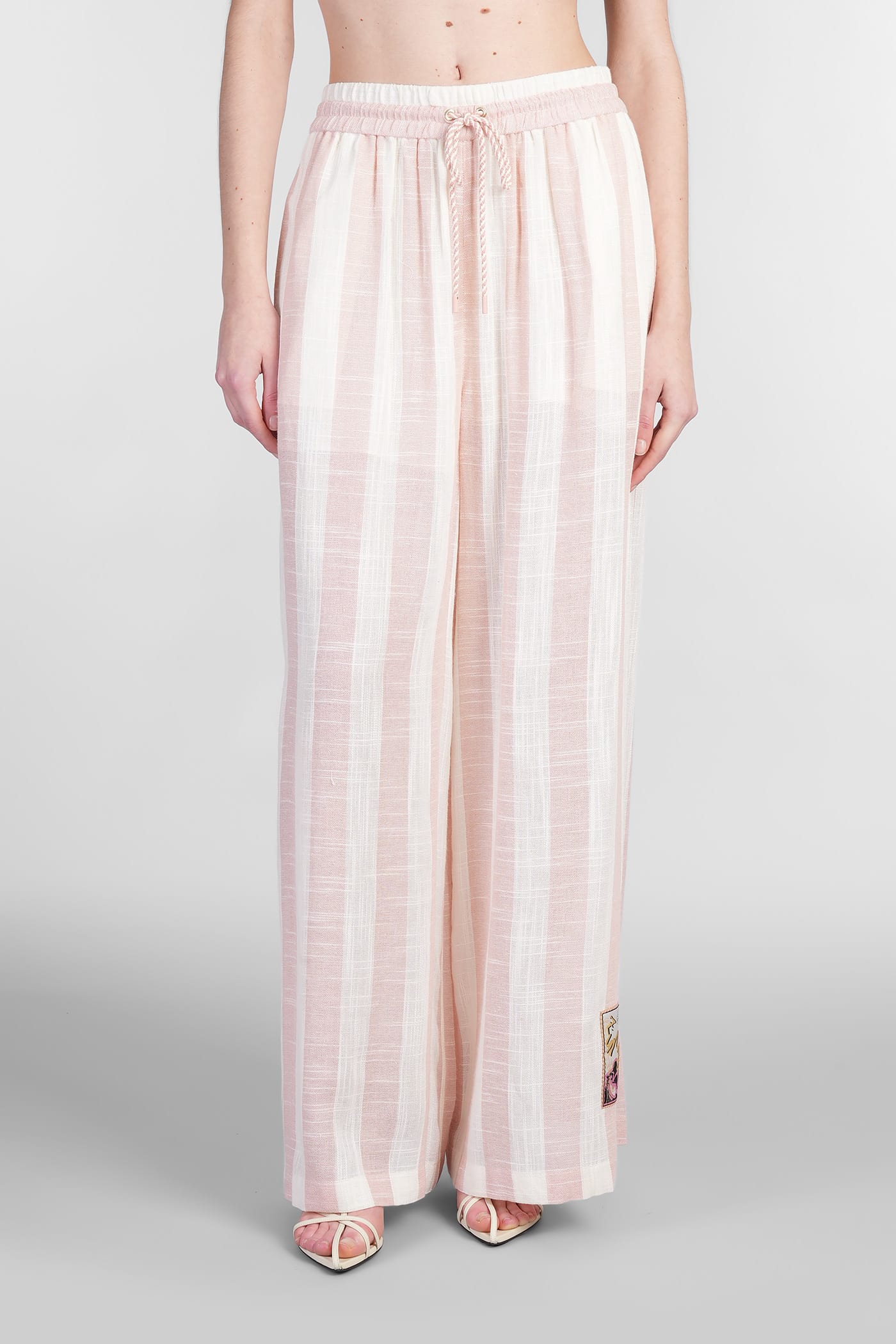 Zimmermann Acacia Wide-leg Pants In Beige