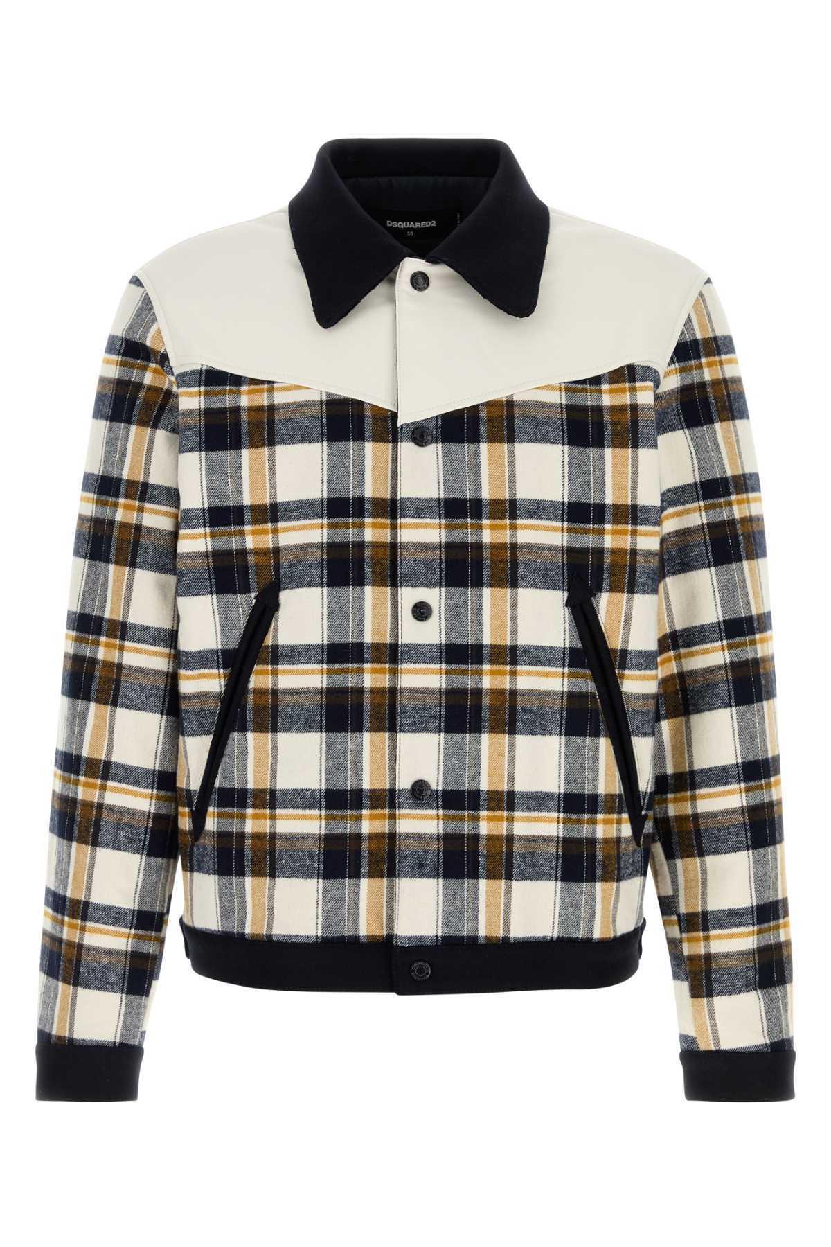 Dsquared2 Dsquared Embroidered Flannel Western Bomber Jacket In Multi