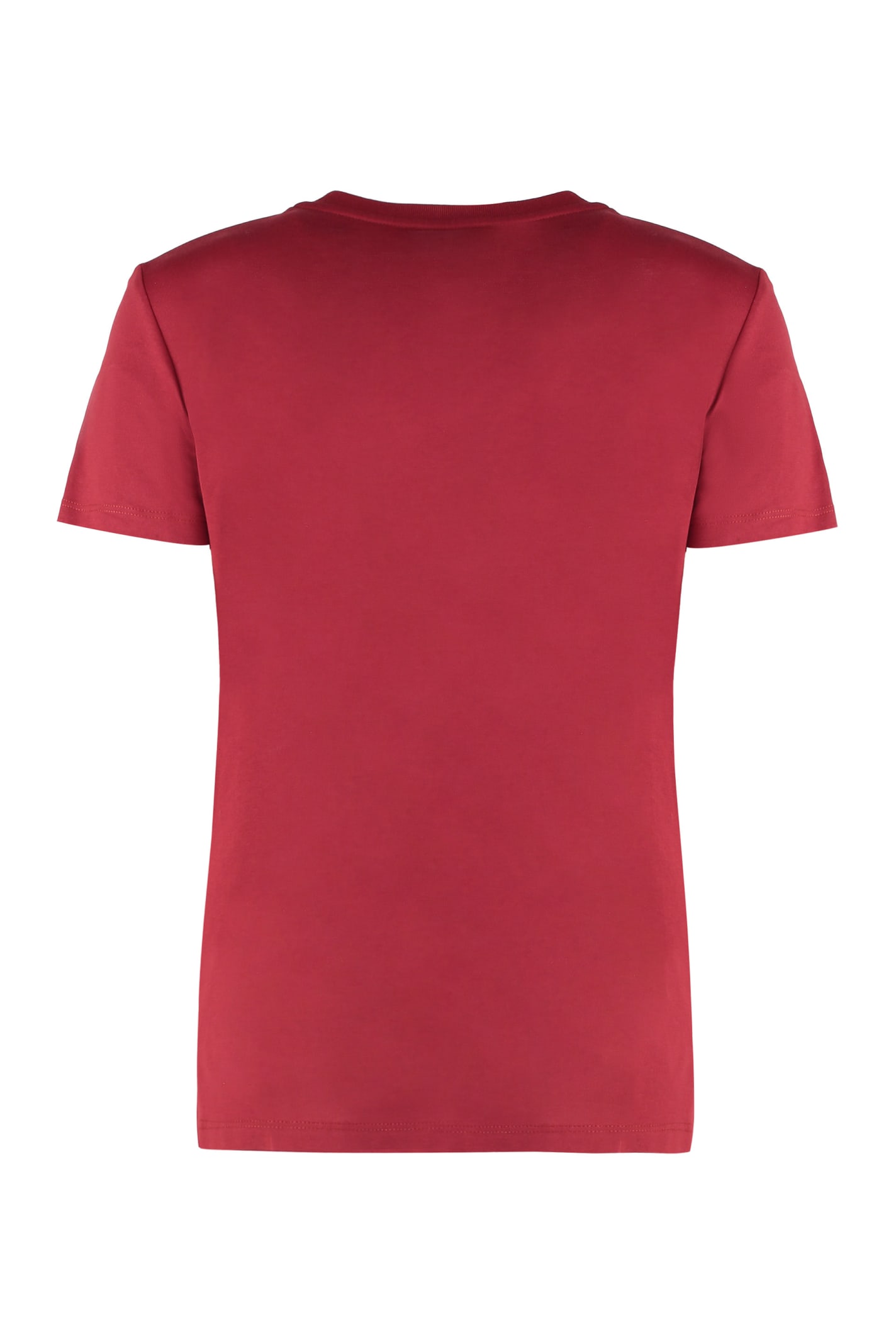 Shop Max Mara Elmo Cotton Crew-neck T-shirt In Red