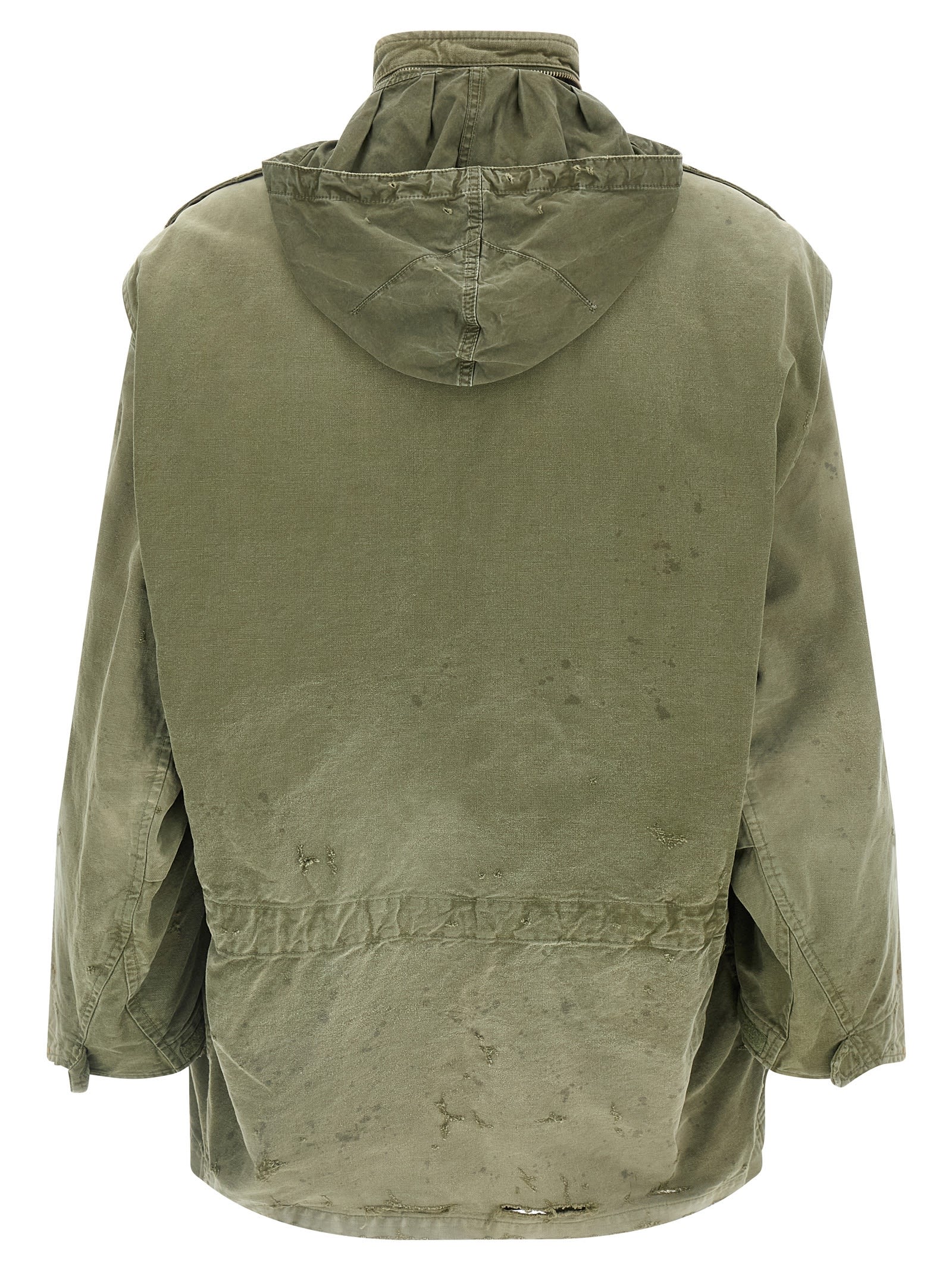 Miharayasuhiro Distressed Field Puffer Jackets Green In Green