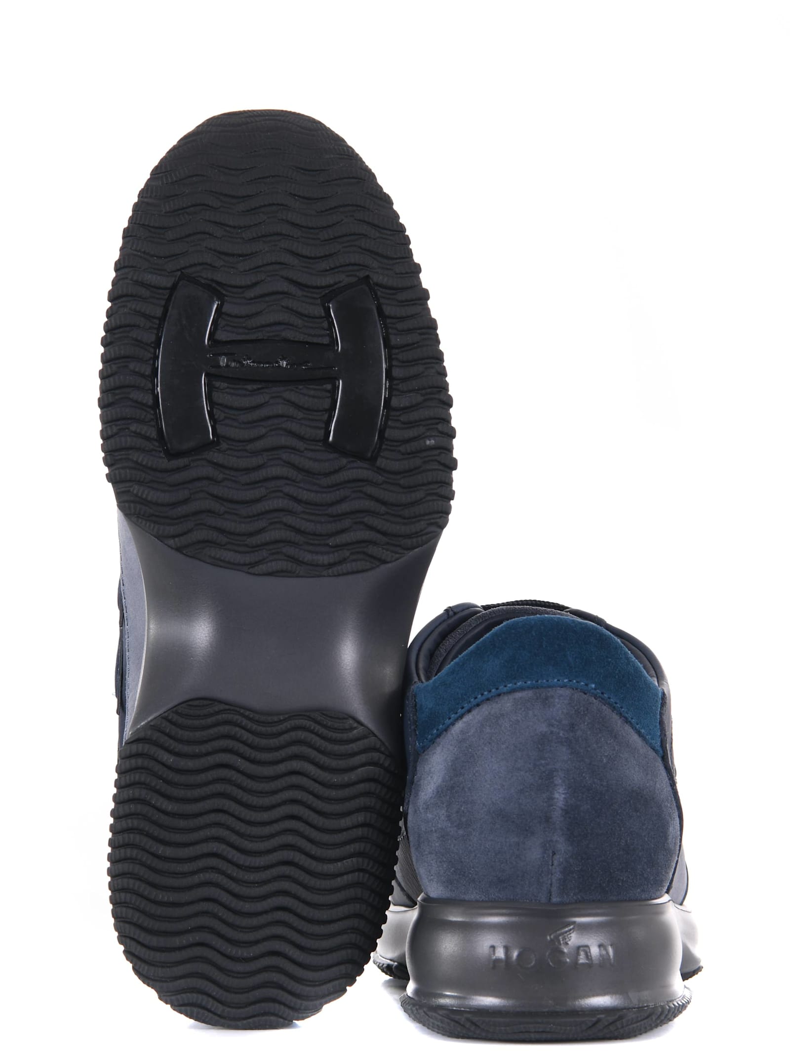 Shop Hogan Sneakers In Blu/avio