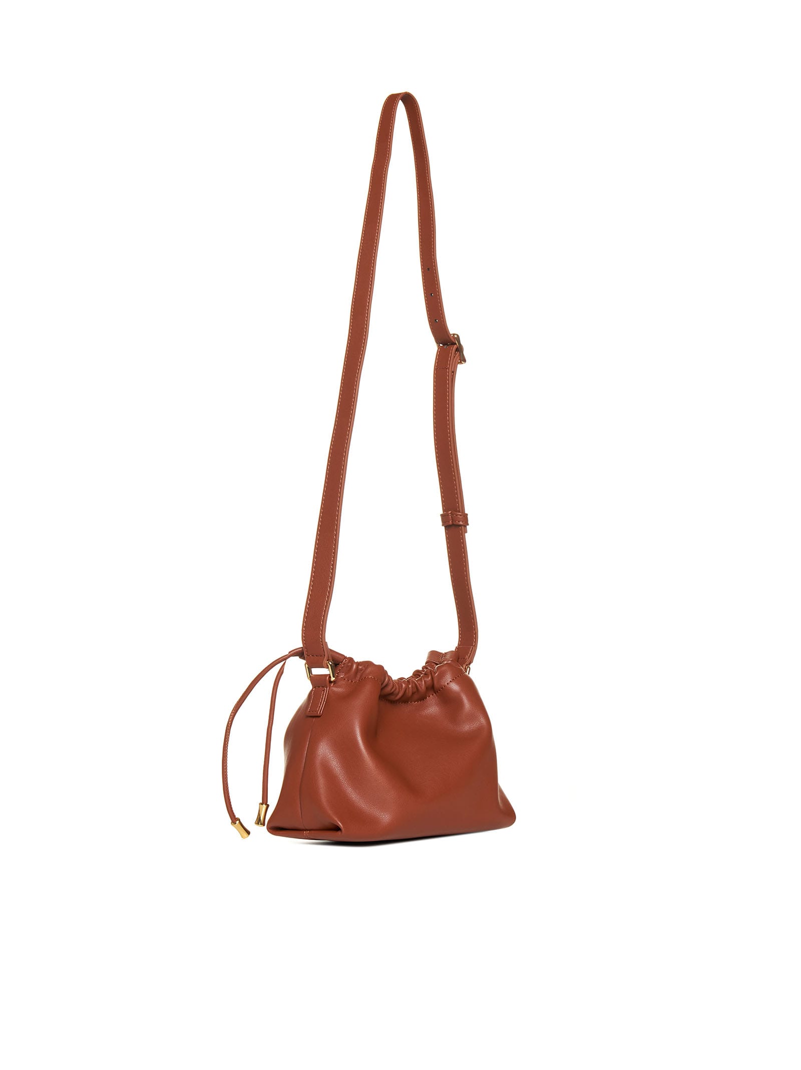 Apc A.p.c. Ninon Logo Embossed Mini Shoulder Bag In Noisette