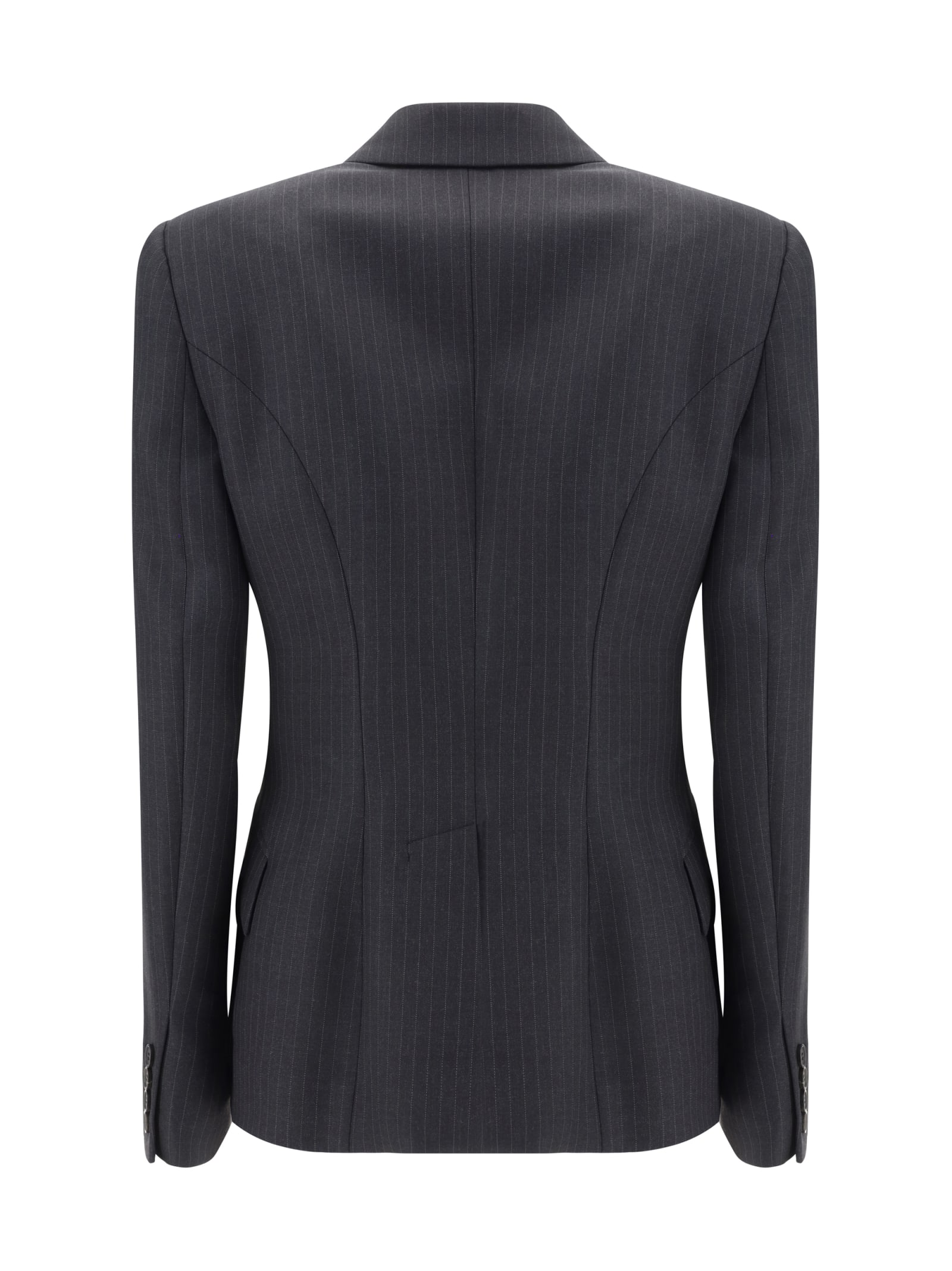 Shop Alexander Mcqueen Blazer Jacket In Grey