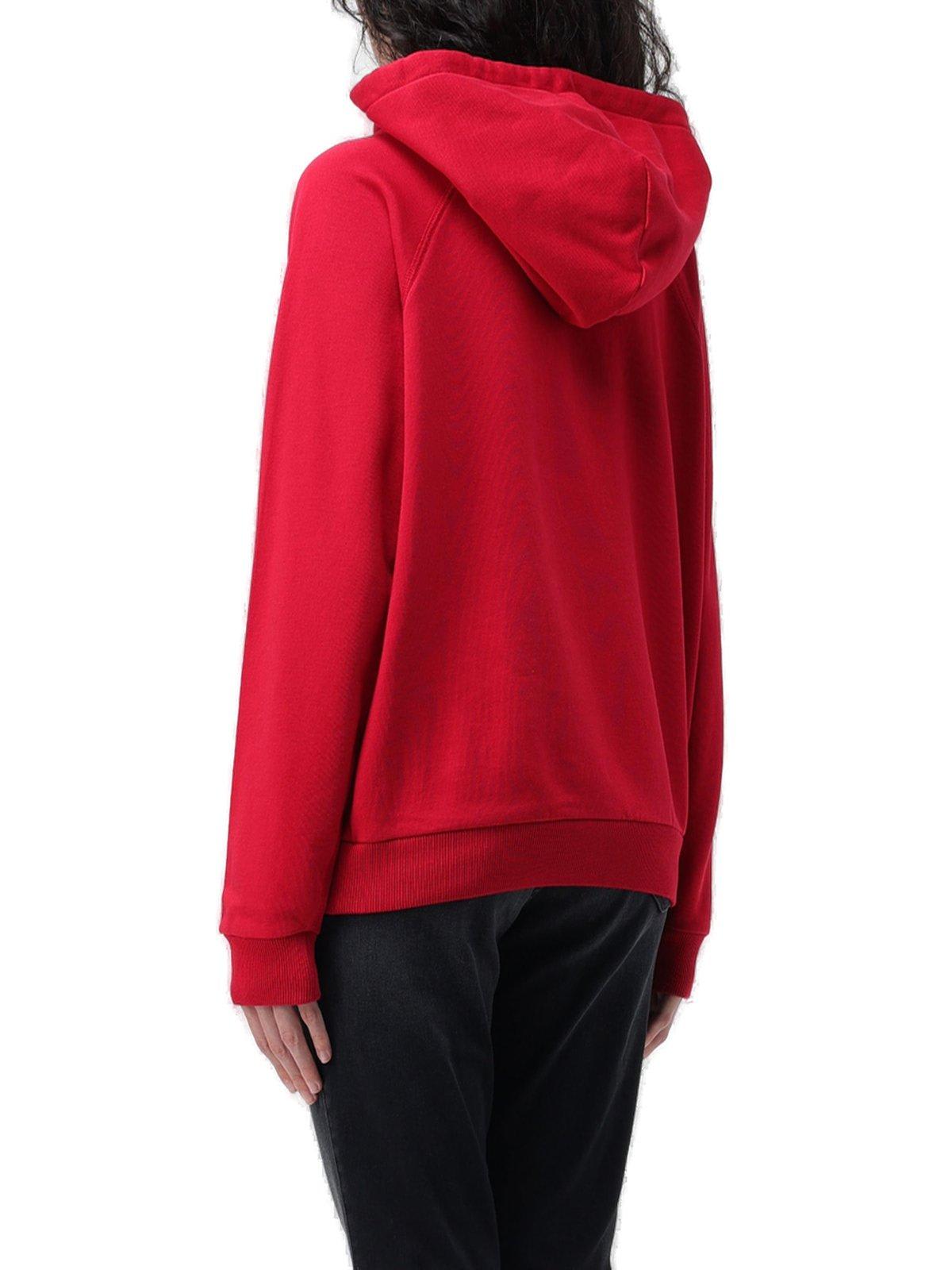 Shop Polo Ralph Lauren Polo Pony Embroidered Drawstring Hoodie  In Red