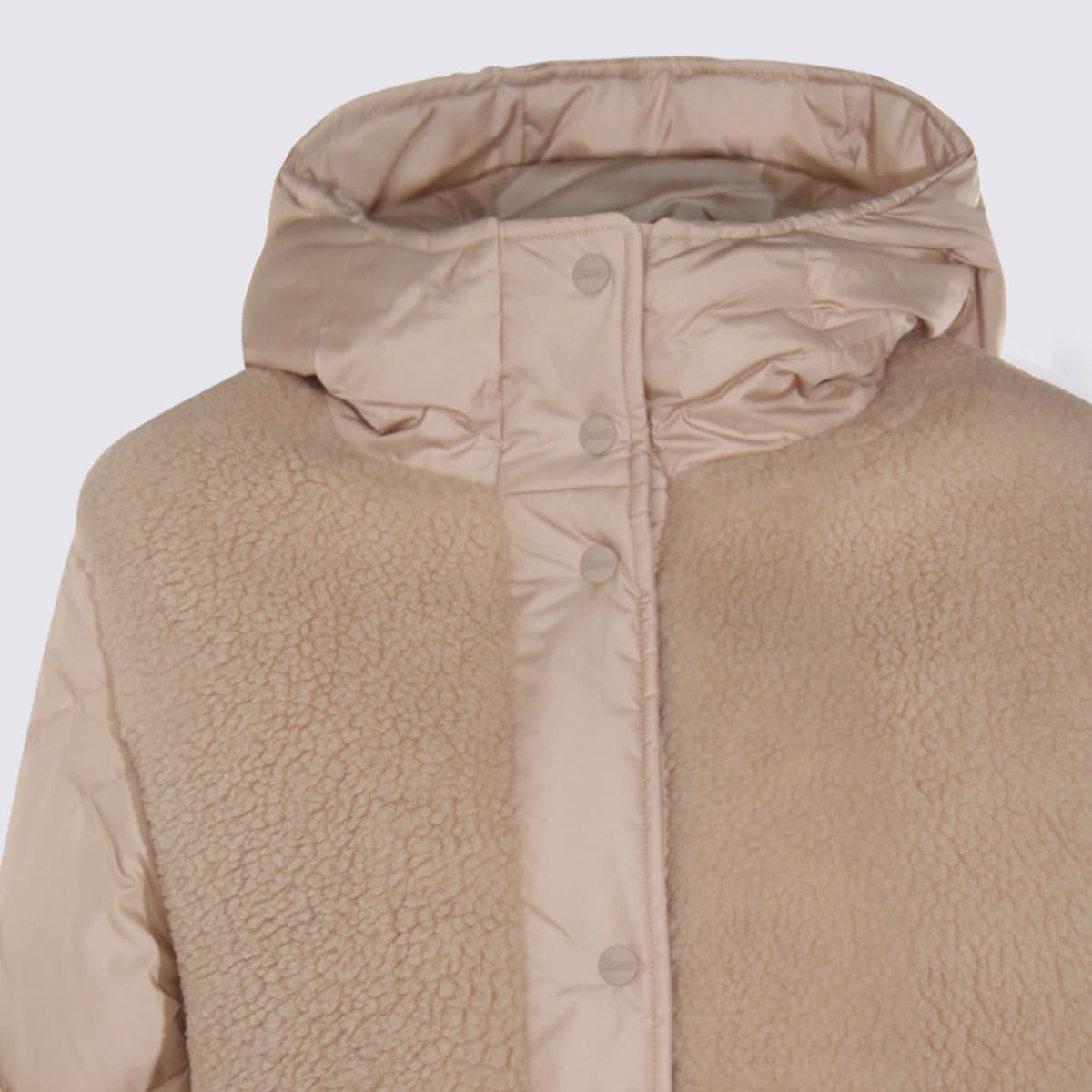 Herno Hooded Quilted Down Jacket And Pockets In Brown