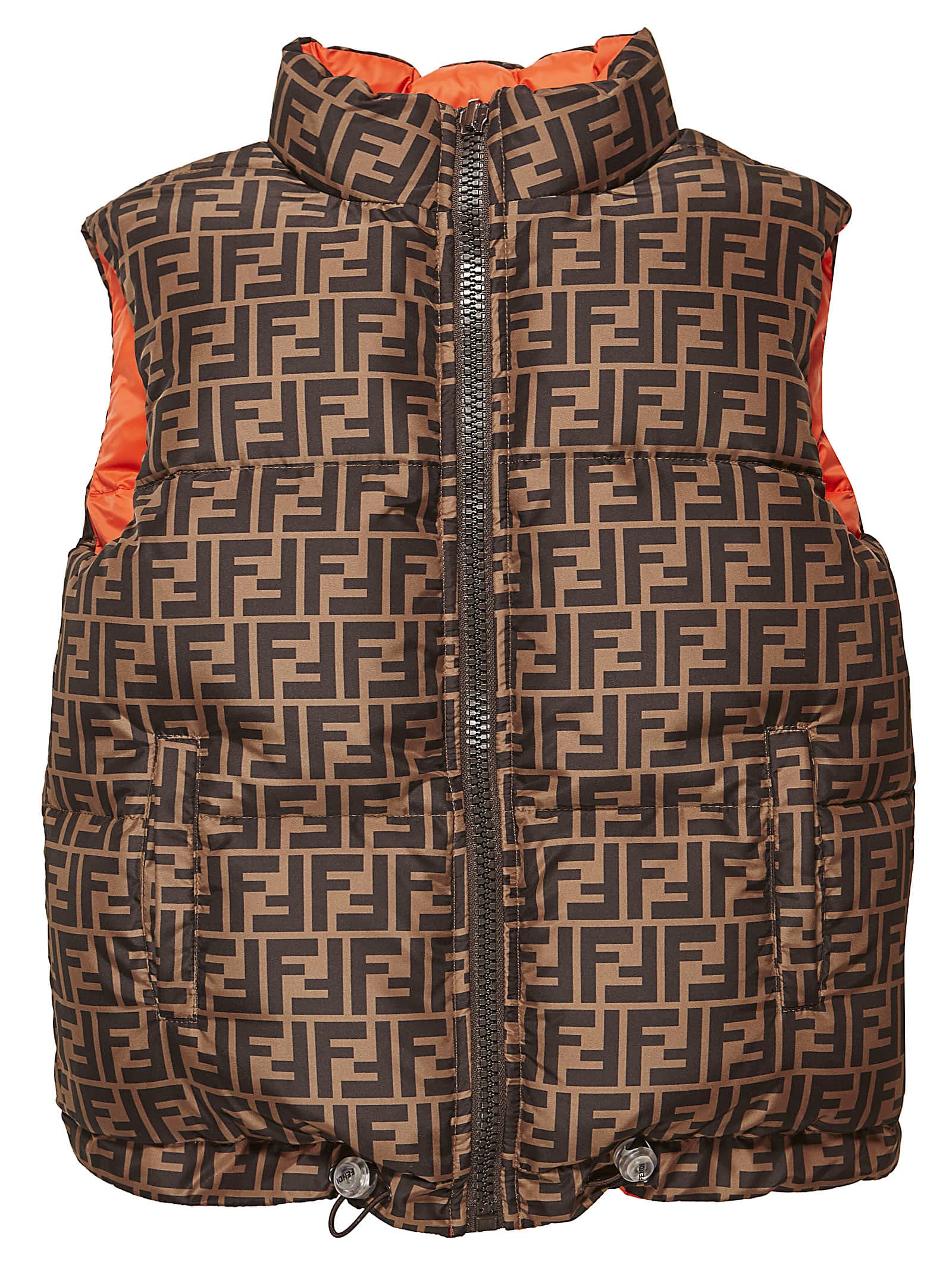 Fendi Fendi Double F All-over Print Vest - Rosso - 11029641 | italist