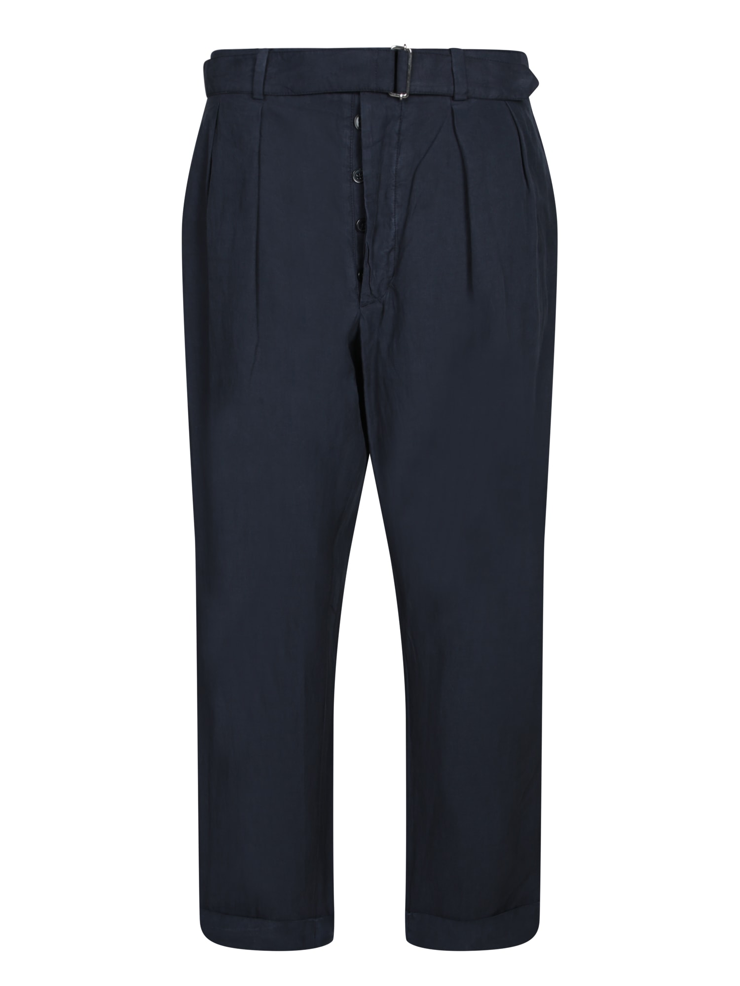 Officine Générale Pierre Cotton-linen Pants In Blue