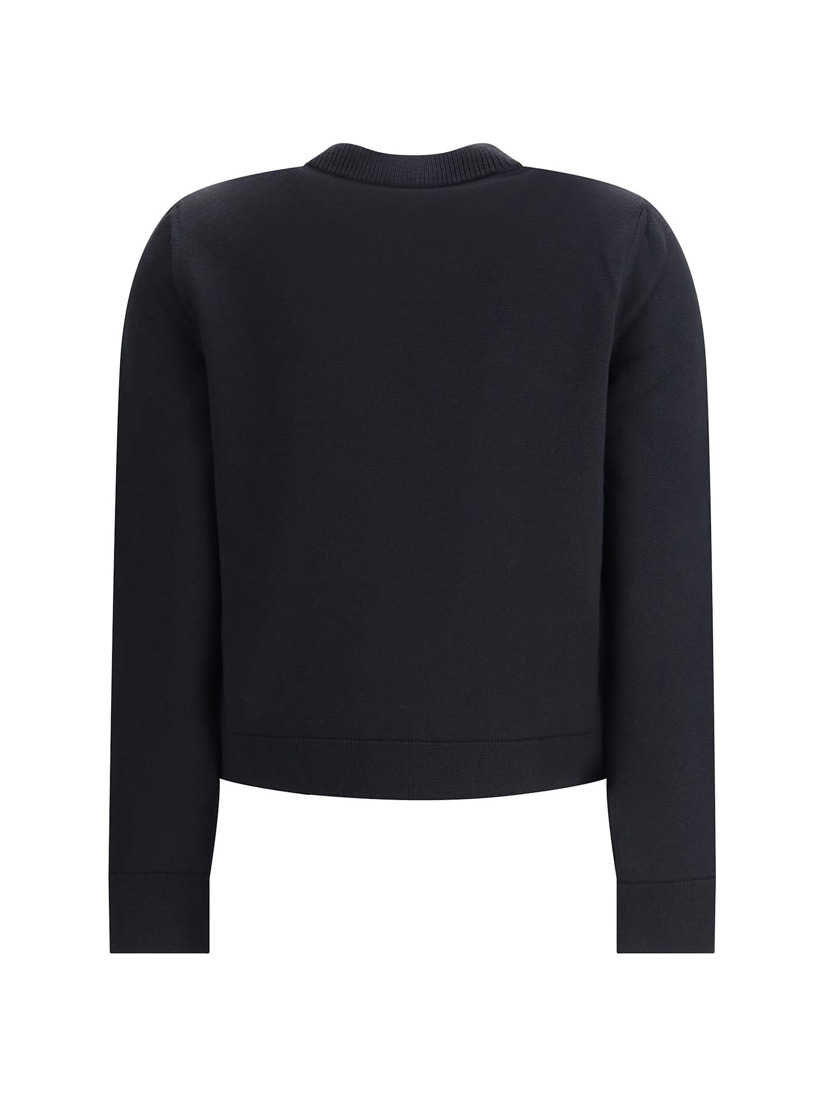 Moncler Wool And Quilted Shell Down Cardigan In Black