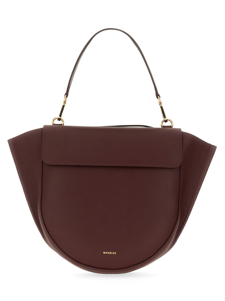 Shop Wandler Bag Hortensia Medium In Bordeaux