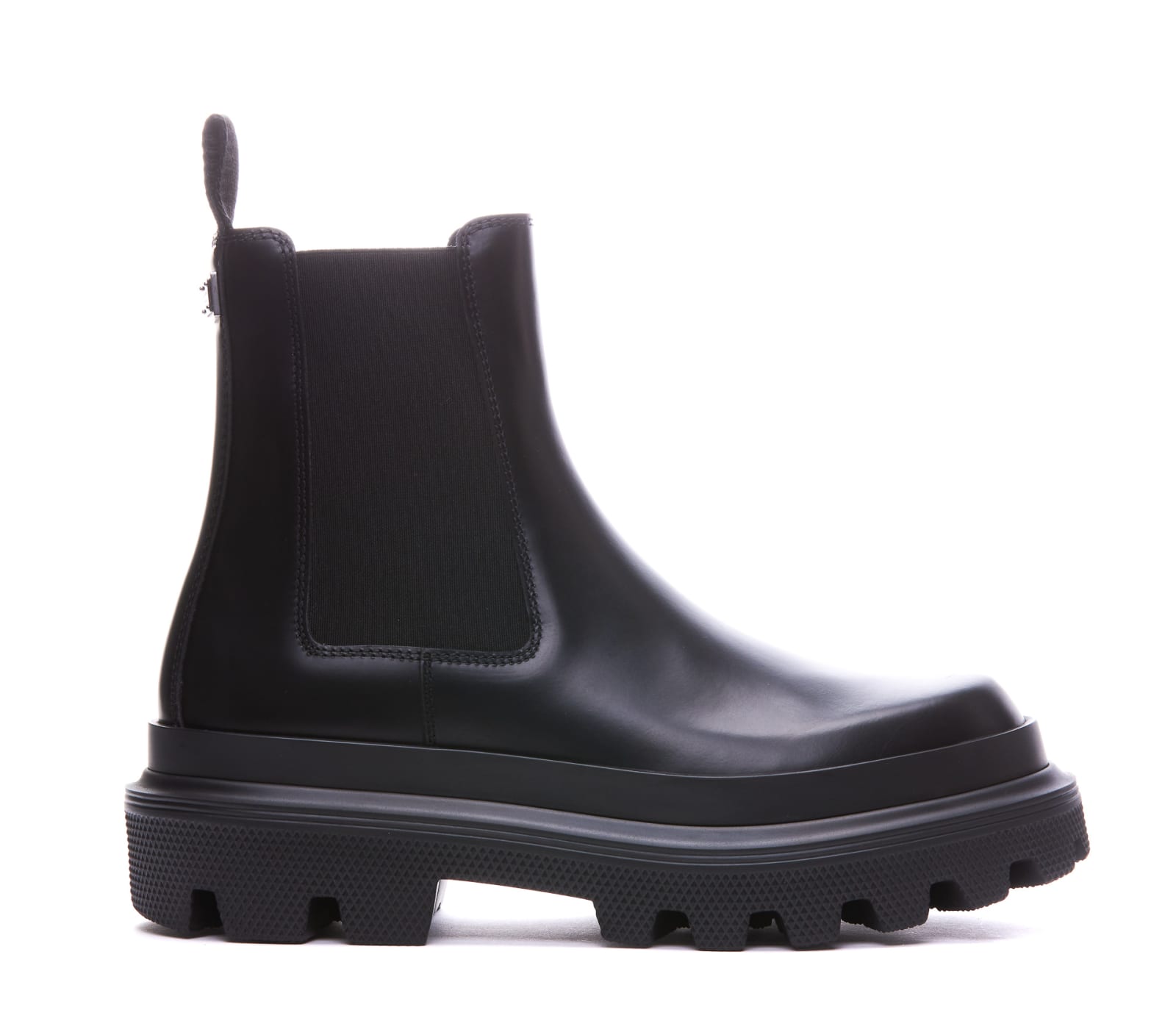 Shop Dolce & Gabbana Leather Chelsea Boots In Black