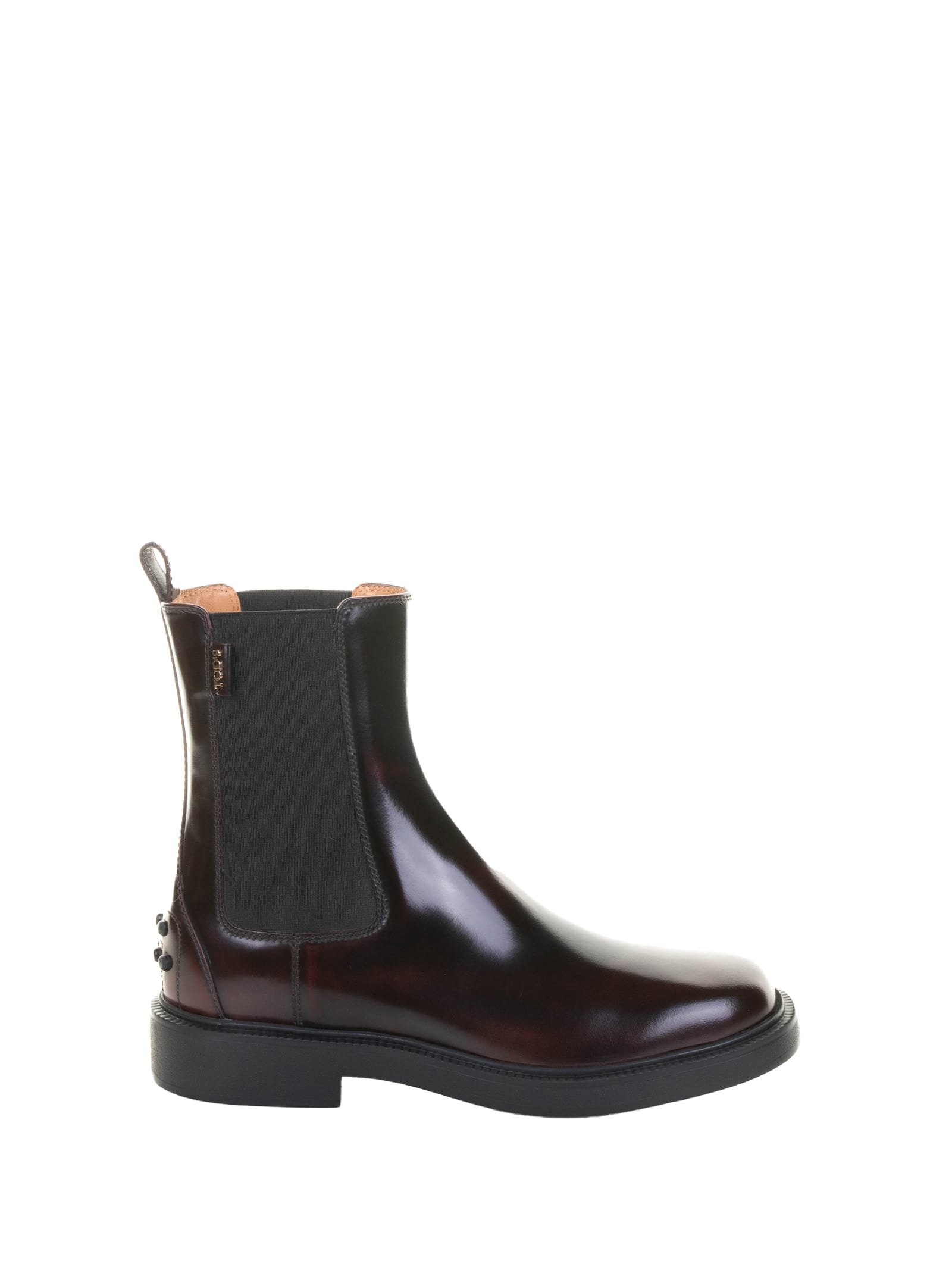 Tod's Tods Patent Leather Chelsea Boots In Brown