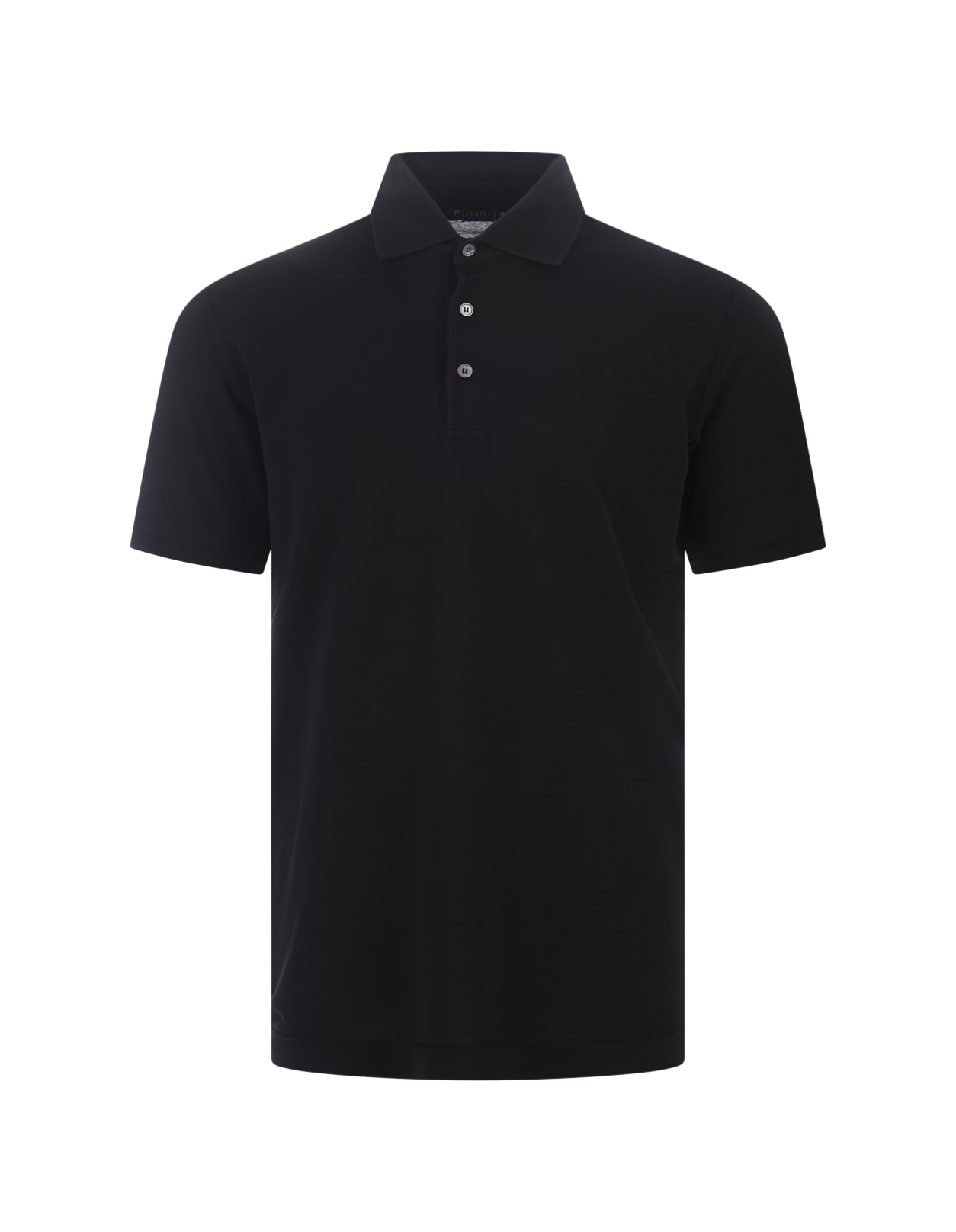 Shop Fedeli Black Light Cotton Piquet Polo Shirt