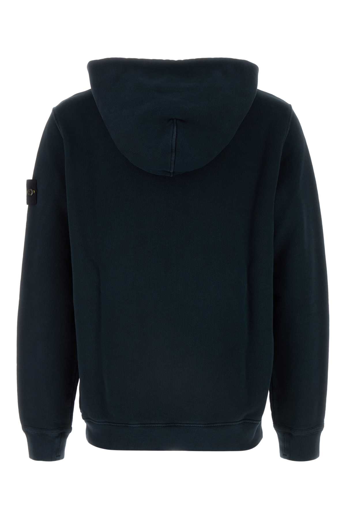 Shop Stone Island Midnight Blue Cotton Sweatshirt In Navyblue