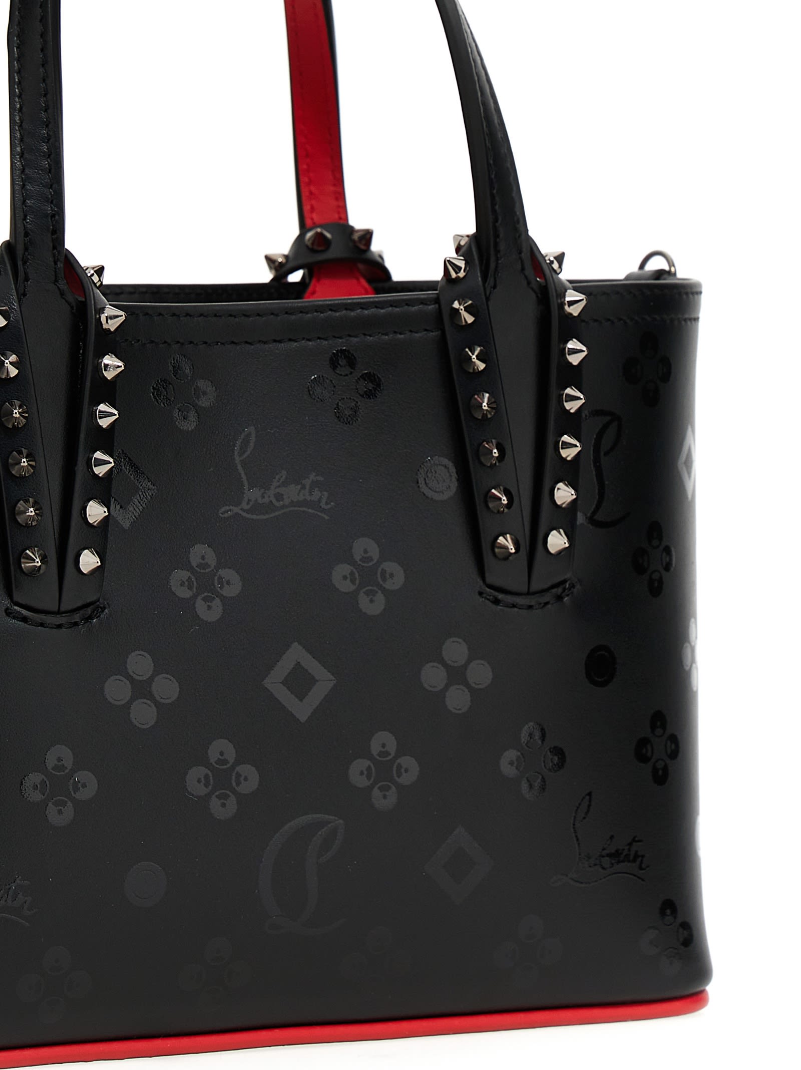 Shop Christian Louboutin Cabata E/w Mini Handbag In Black