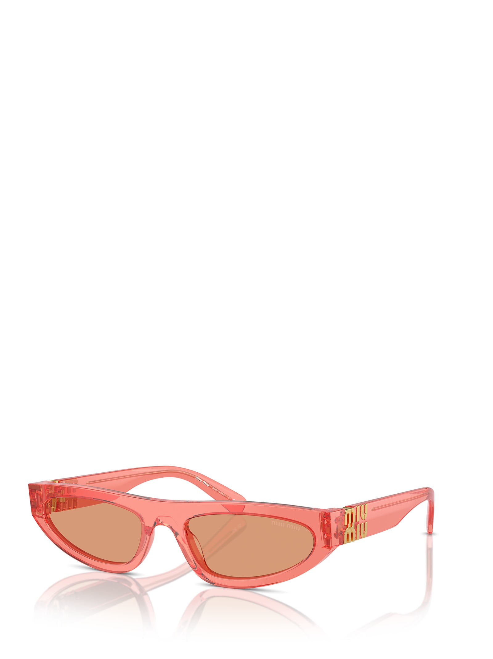 Miu Miu Mu 07zs Tulip Transparent Sunglasses In 14t07v
