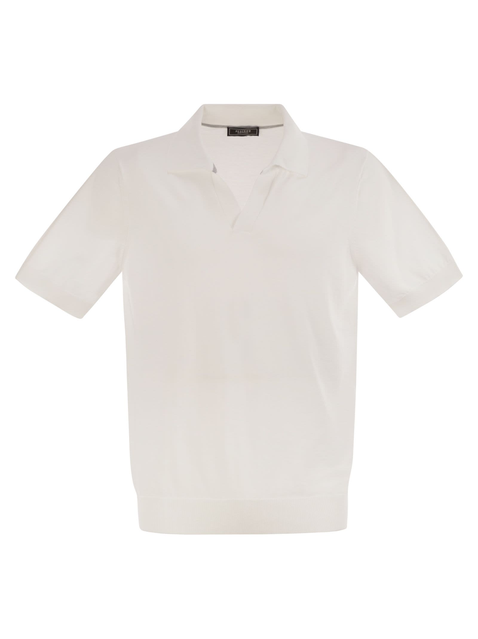 Polo Shirt In Pure Cotton Yarn
