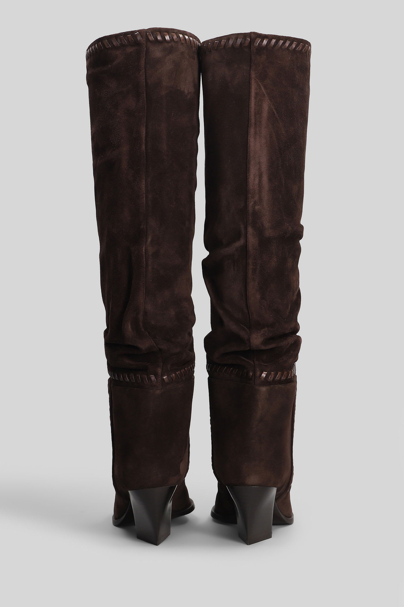Jimmy Choo Hart 60 Suede Knee-high Boots In Brown