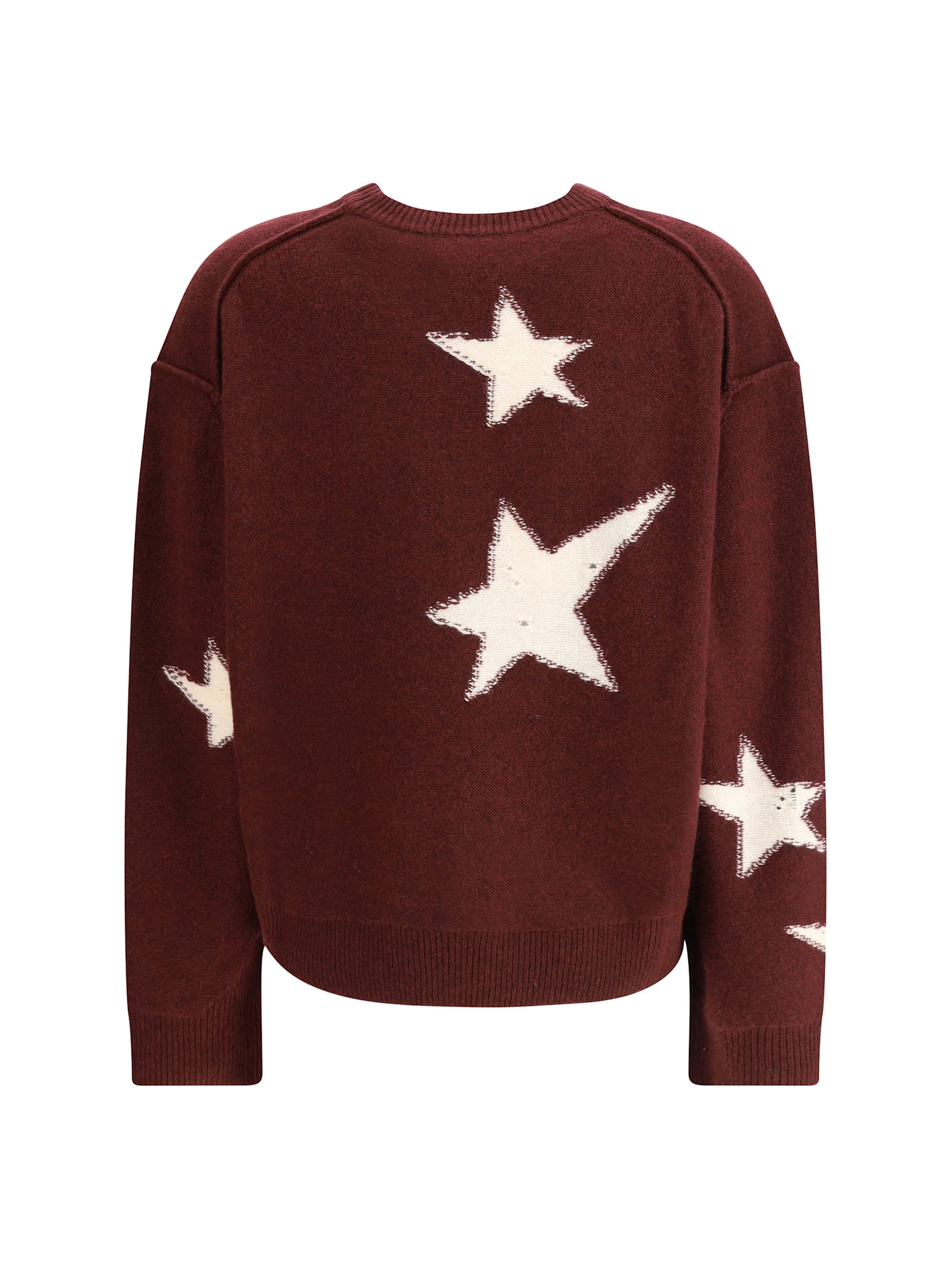 Zadig & Voltaire Womens Burgundy Markuz Star-pattern Cashmere Jumper In Red