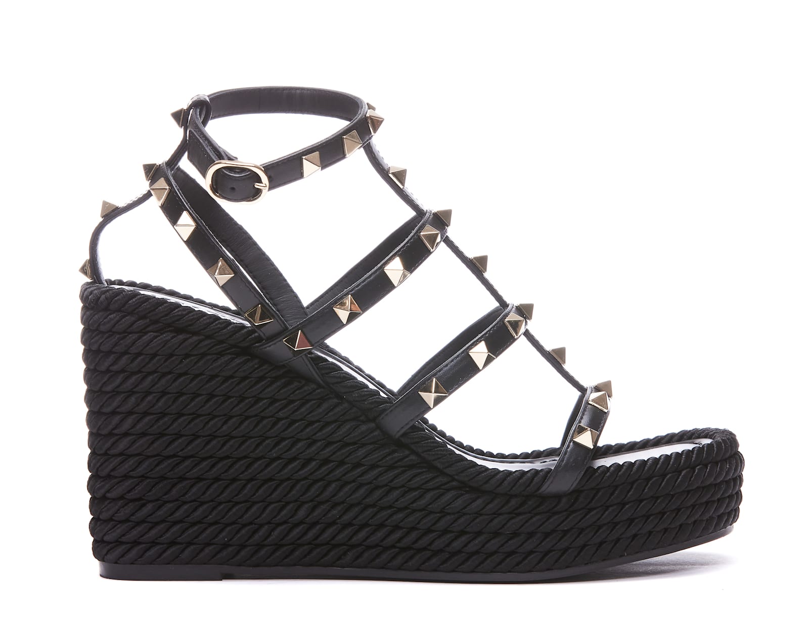 Valentino Garavani Wedge Espadrillas Rockstud Torchon T. 25/95