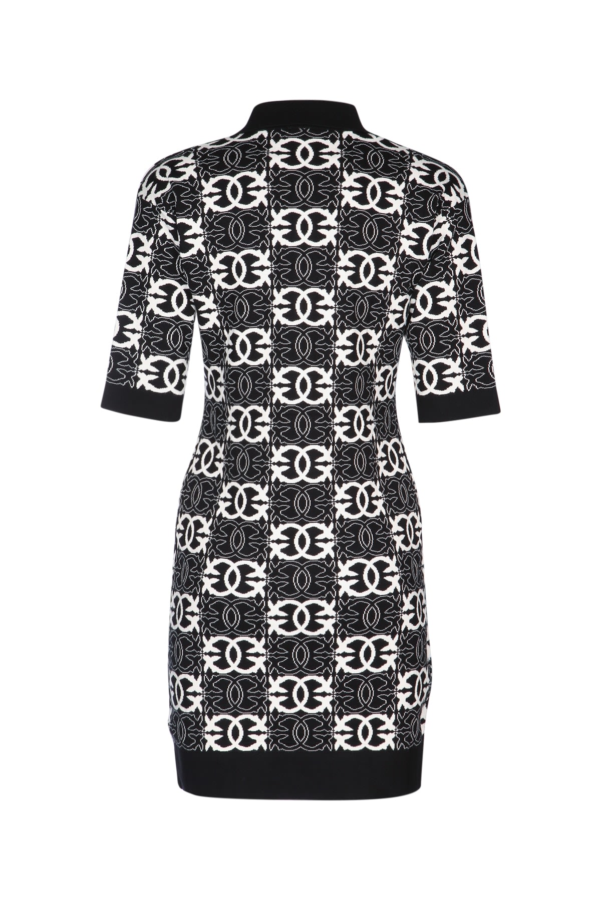 Pinko Love Birds Dress In Viscose Blend In Multi