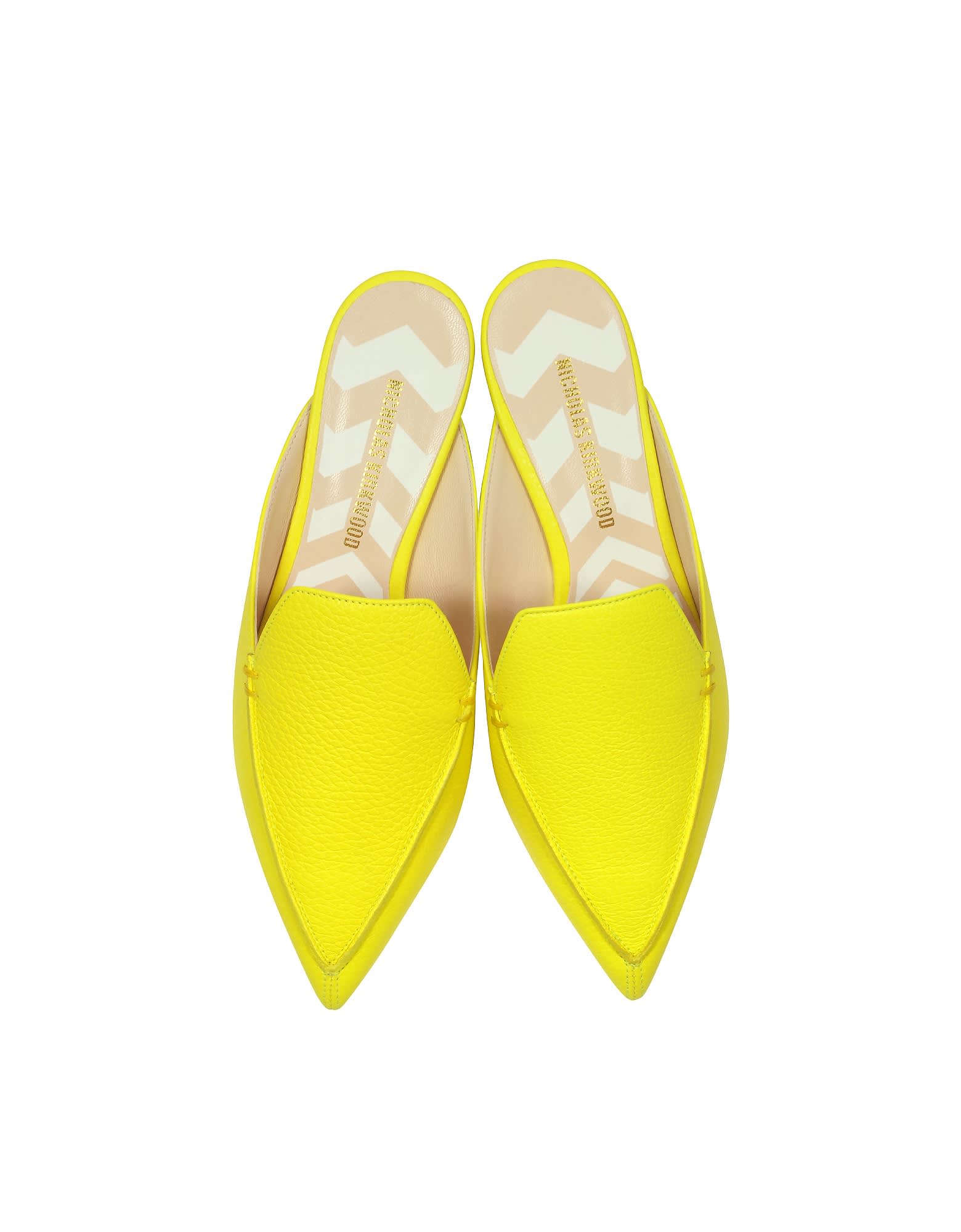 yellow mules flat