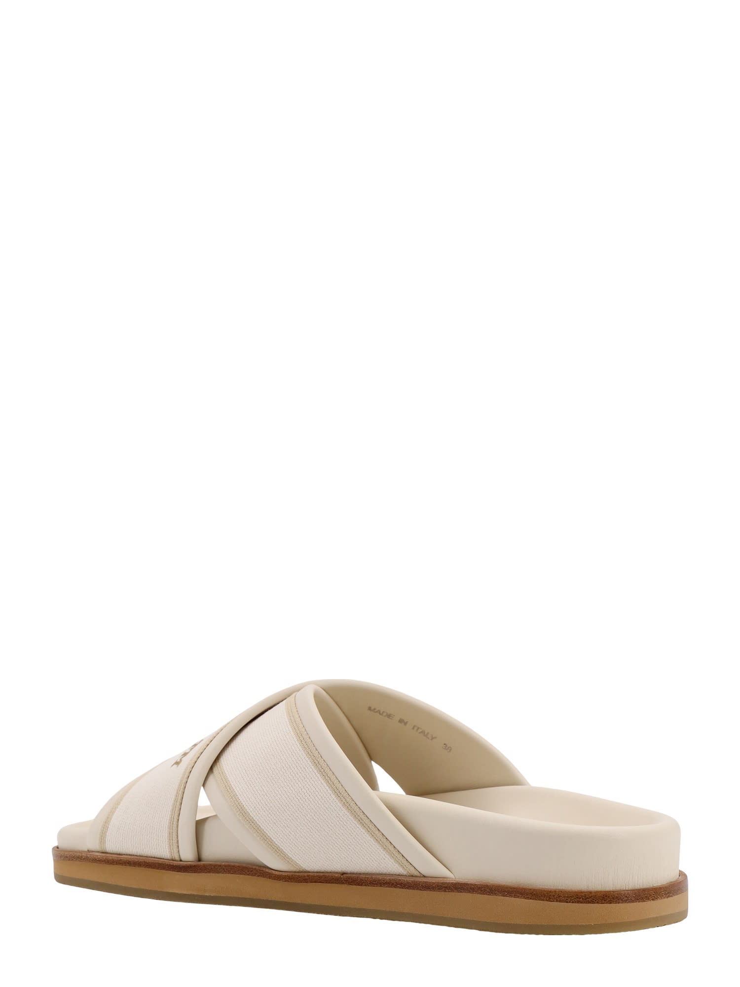 Shop Off-white Sandals In Beige Beige