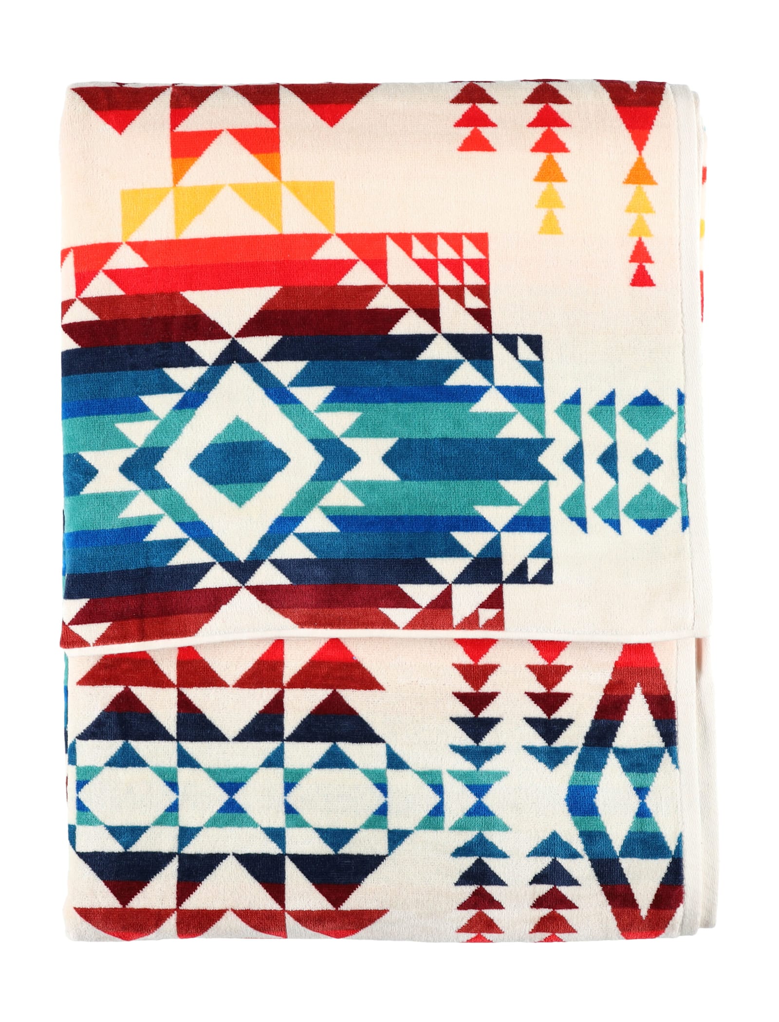 Pendleton Jacquard Beach Towel For Two In Pilot Rock Ivory