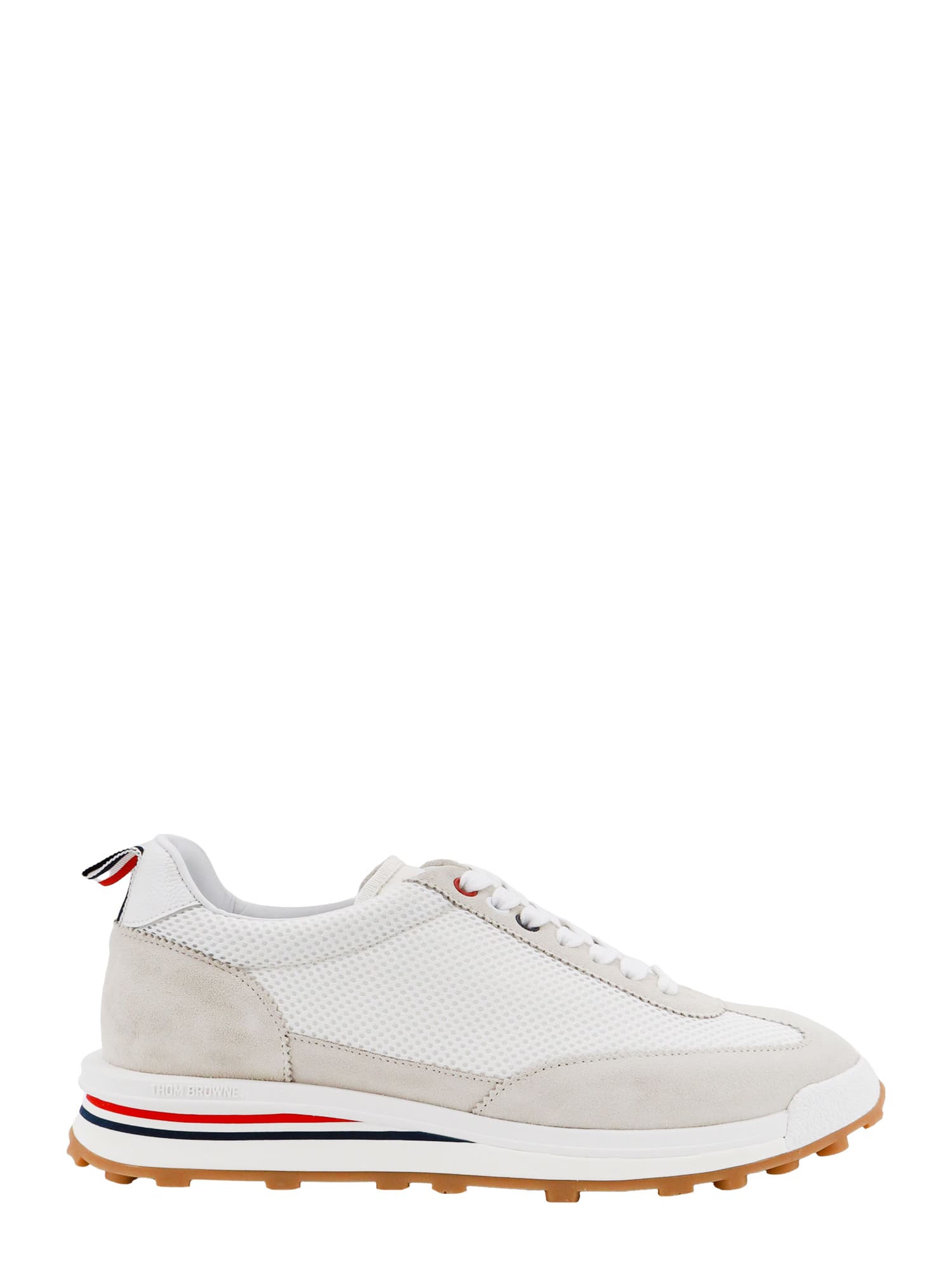 Shop Thom Browne Tech Runner Sneakers In White