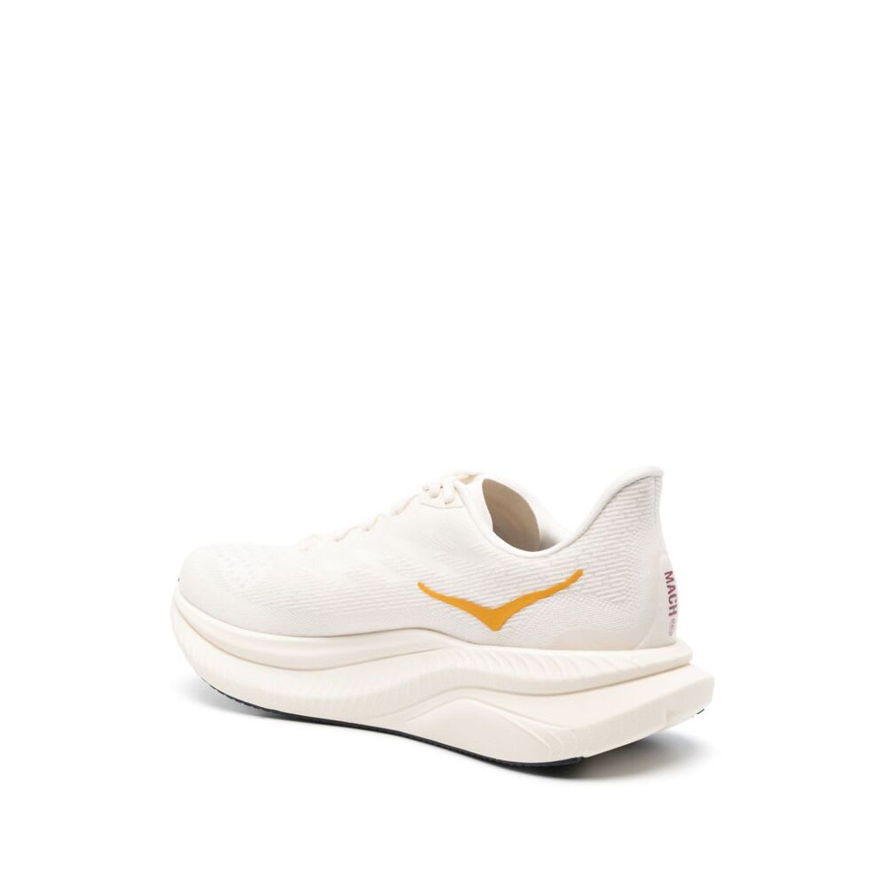 Hoka Mach 6 Sneakers In White/orange