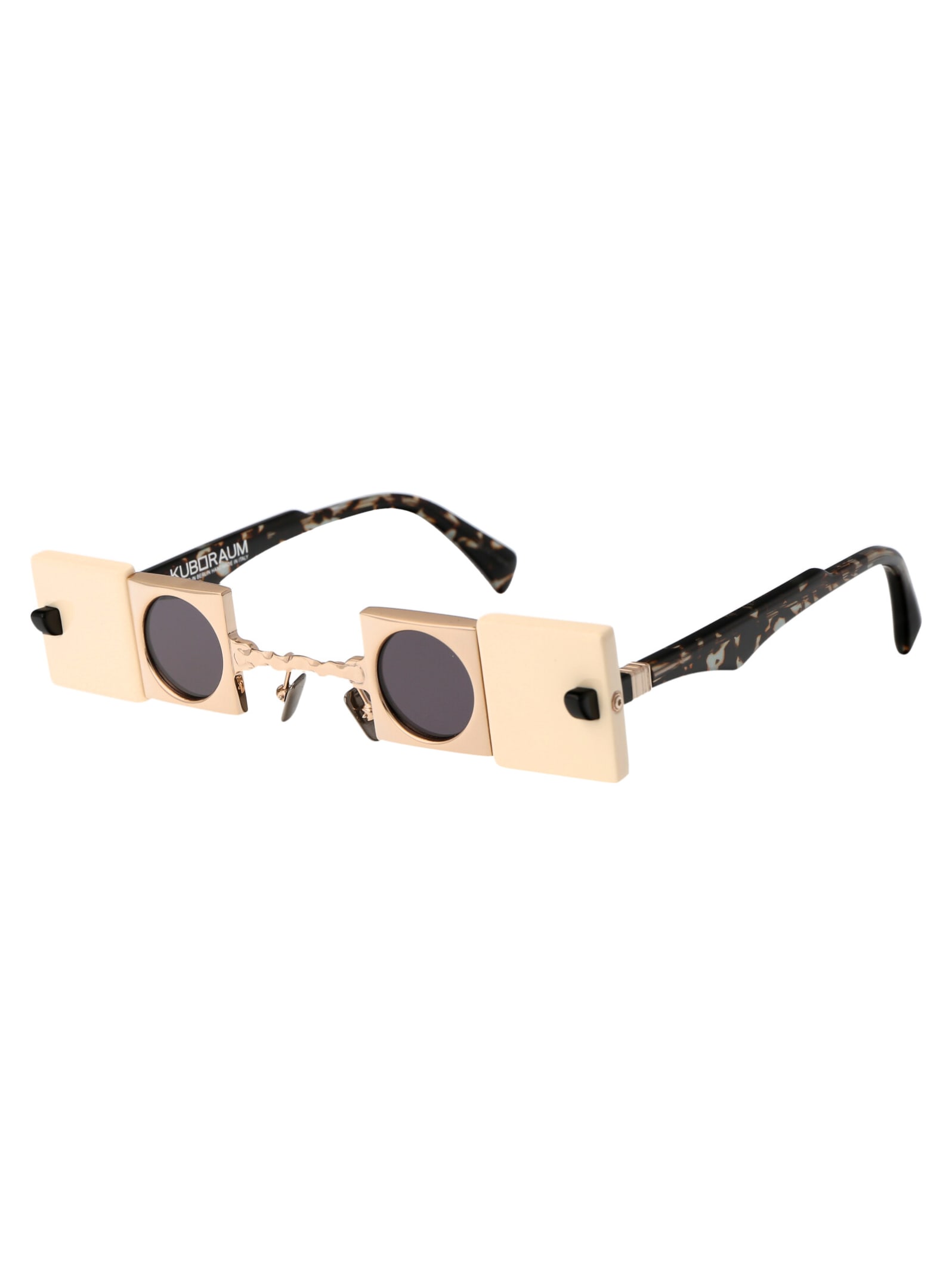 Shop Kuboraum Maske Q50 Sunglasses In Pg Iy 2grey