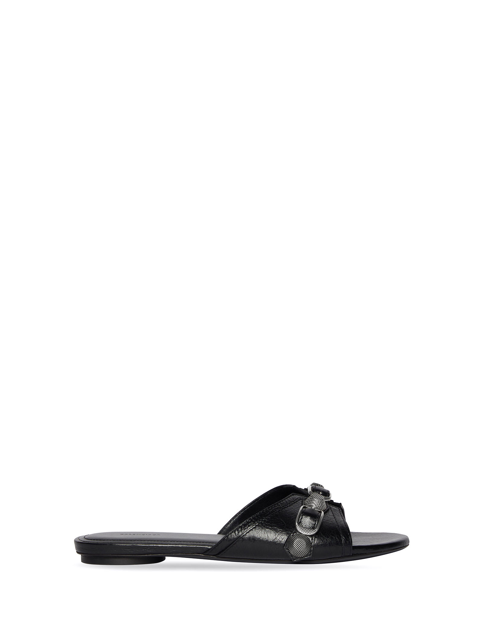 Balenciaga Cagole Flat Sandal In Leather