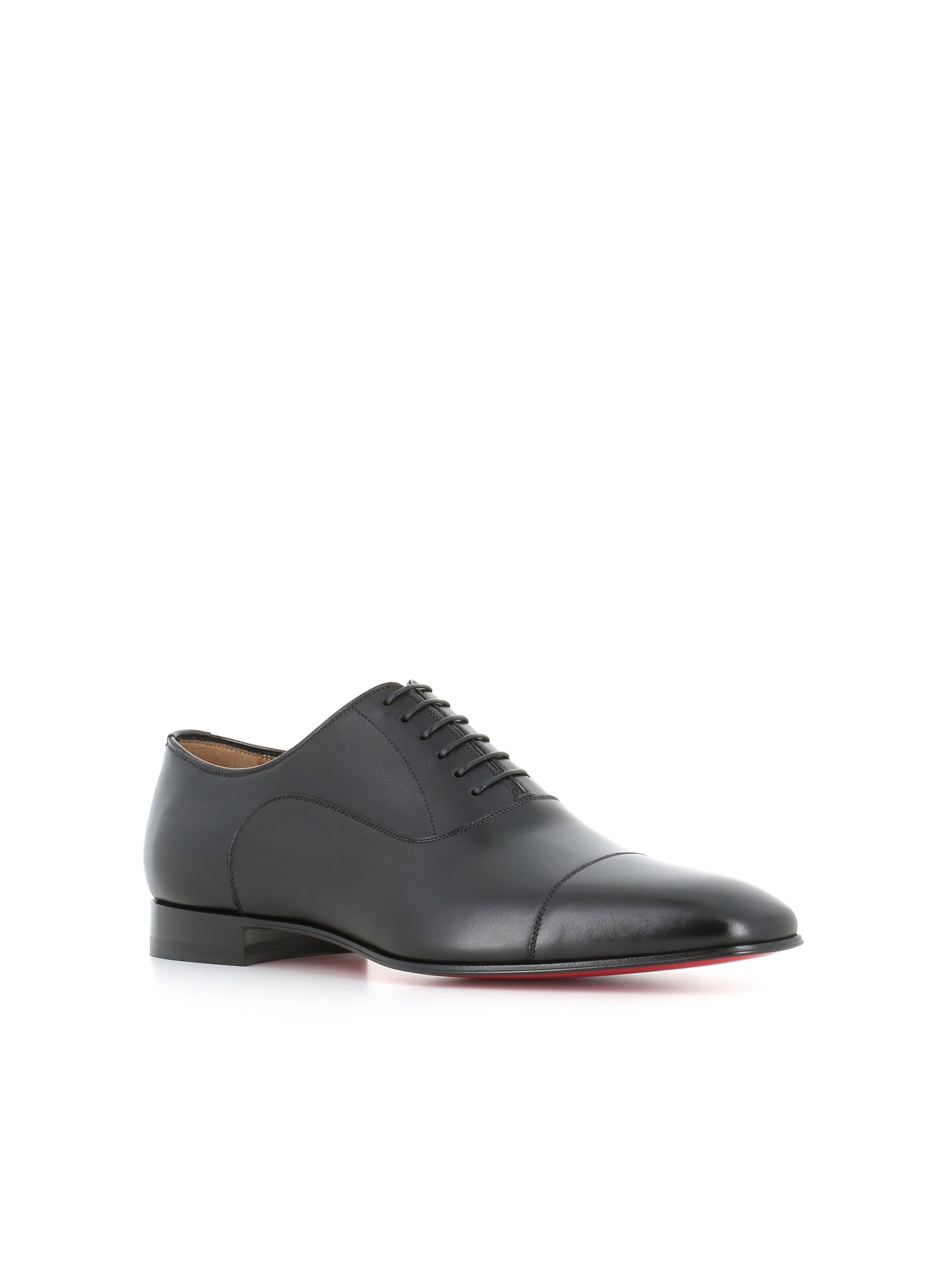 Shop Christian Louboutin Oxford Greggo Flat In Black