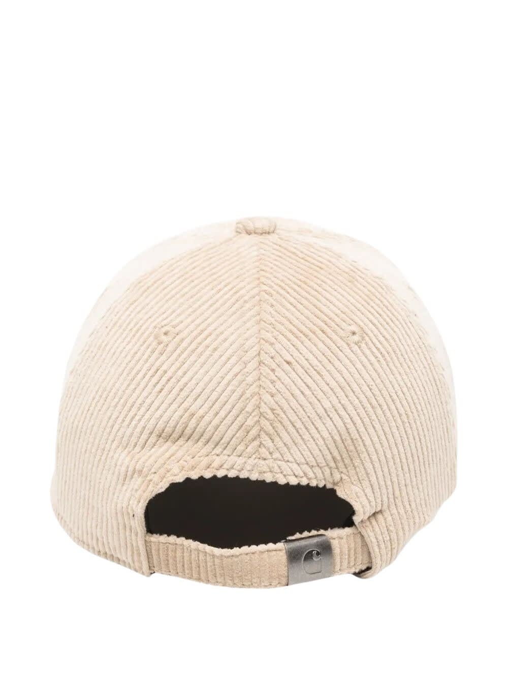 Carhartt Harlem Corduroy Baseball Cap In Neutral