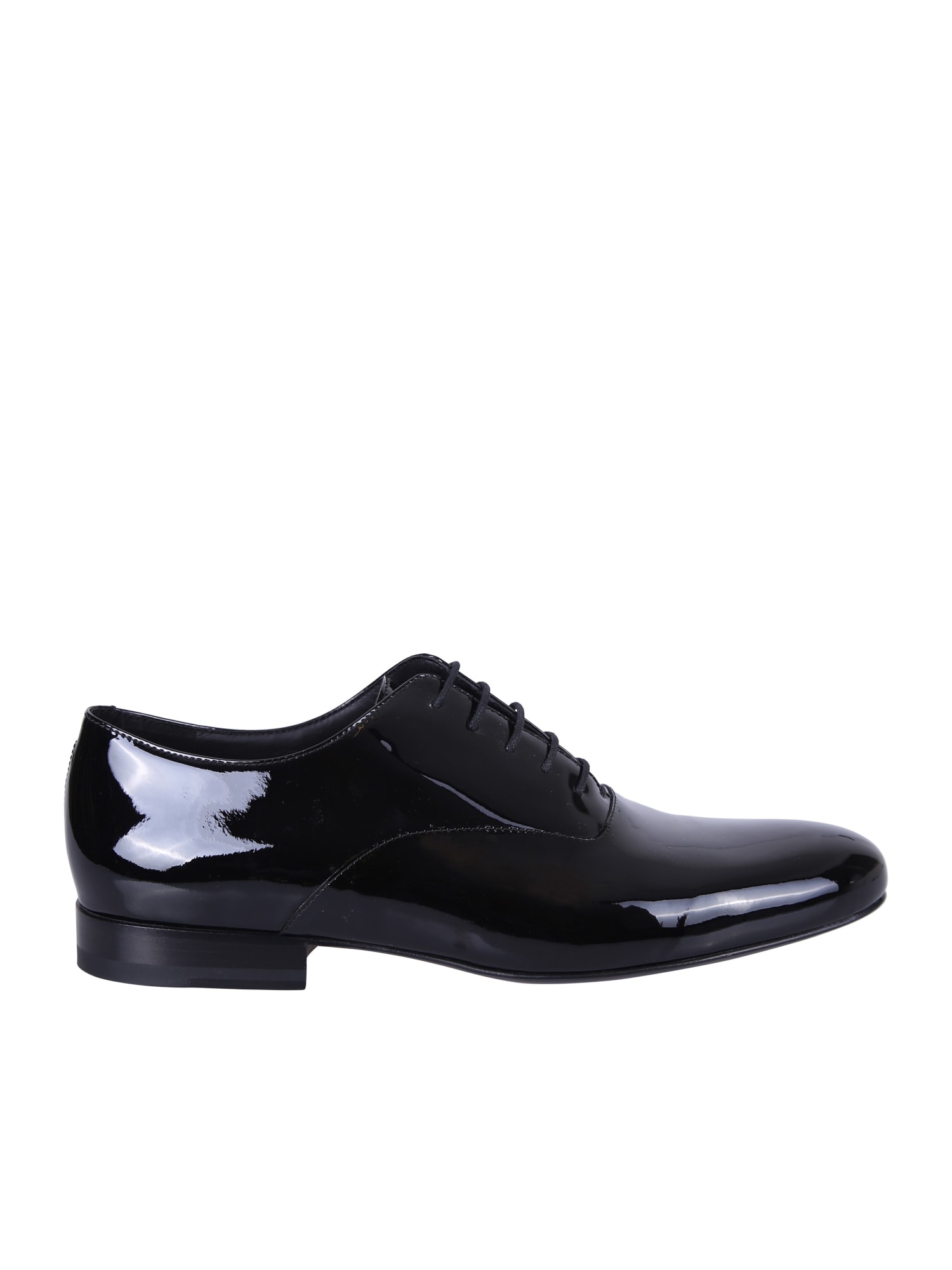 Shop Valentino Black Oxford Lace-up Shoes