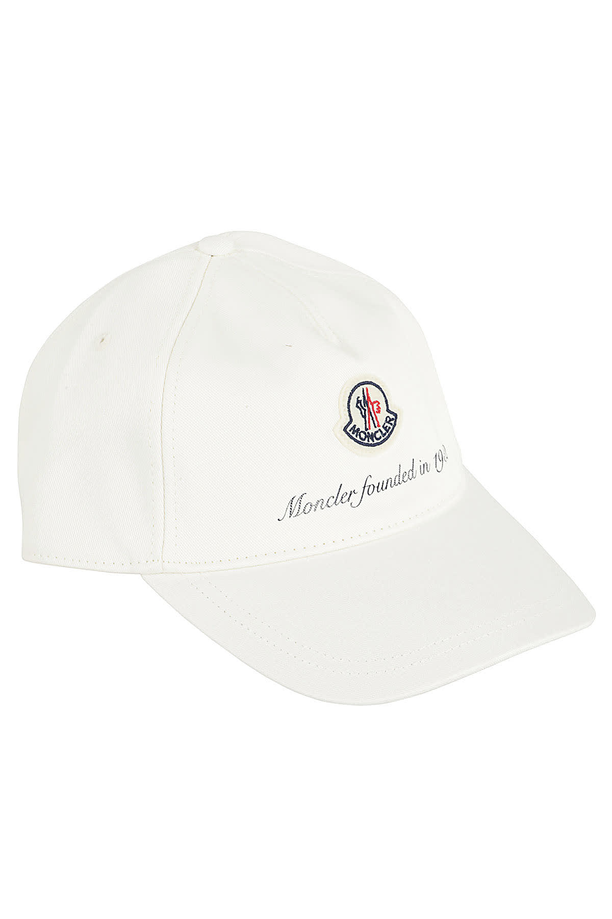 Shop Moncler Baseball Cap In Bianco