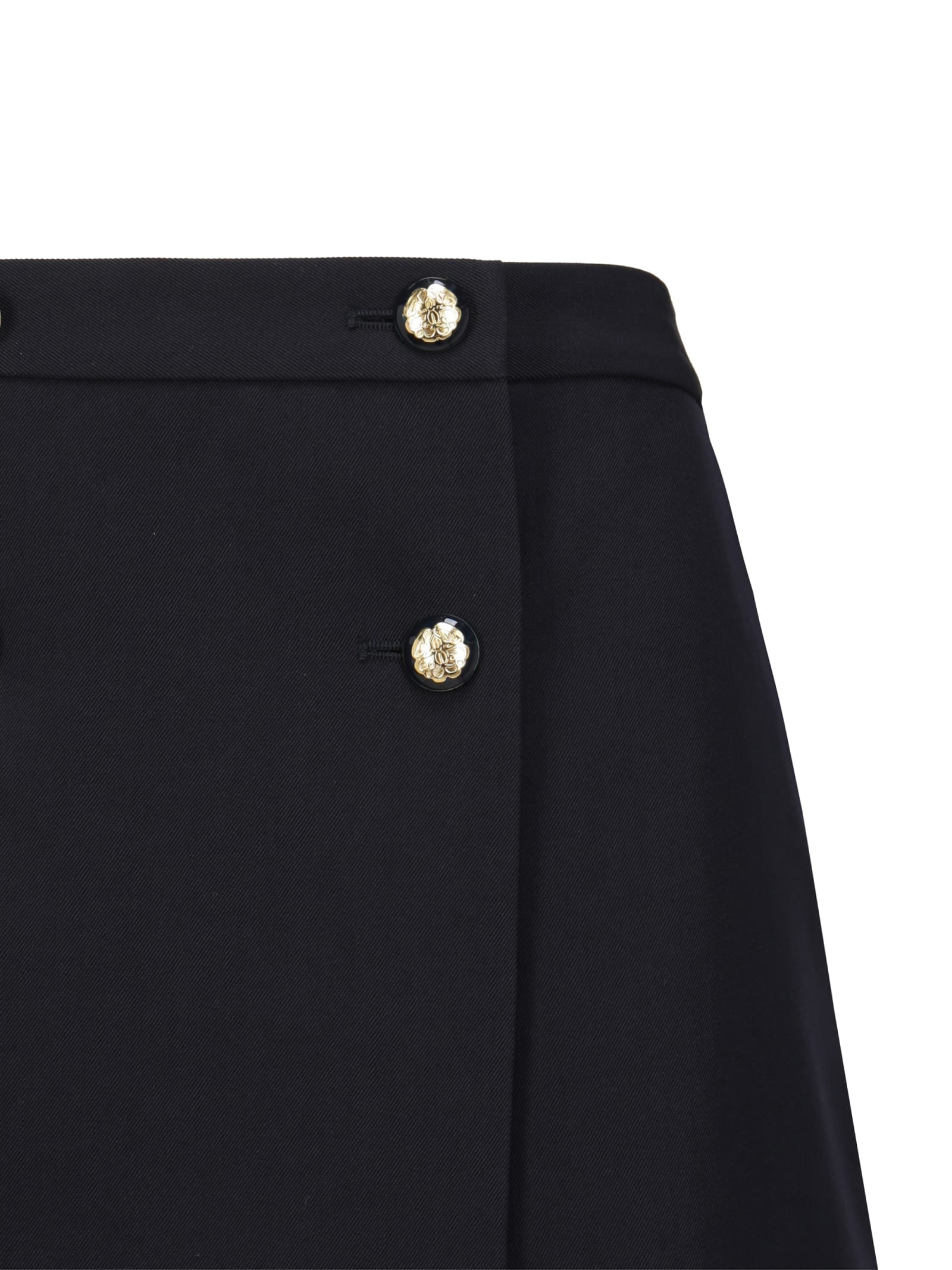 Shop Alexander Mcqueen Wrap Skirt In Navy