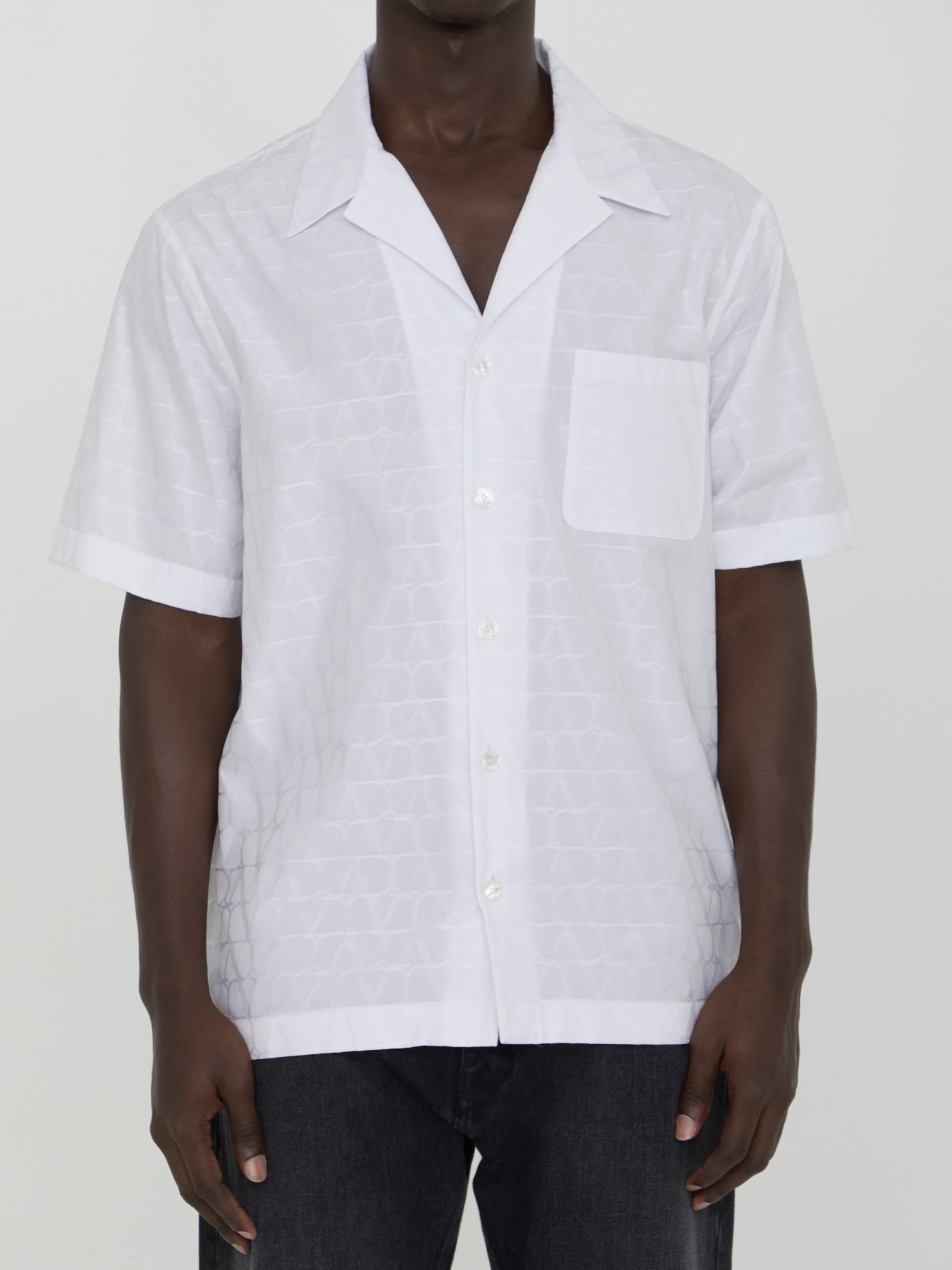 Shop Valentino Toile Iconographe Shirt In White