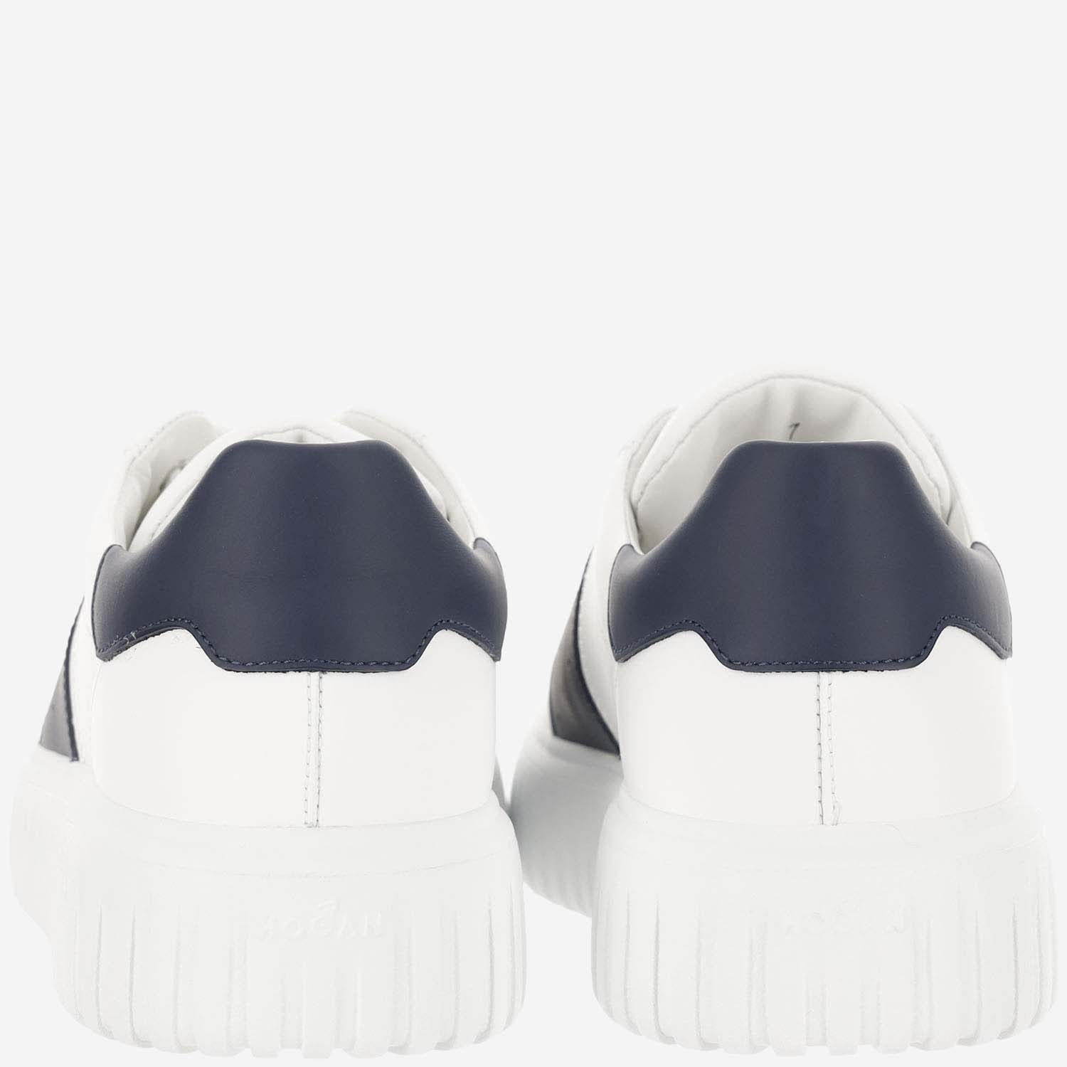 Hogan Round-toe Lace-up Sneakers In White