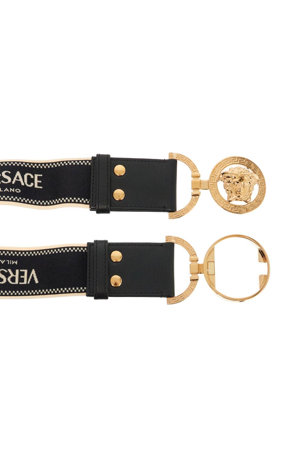 Shop Versace Medusa 95 Jacquard In Black+beige- Gold (black)