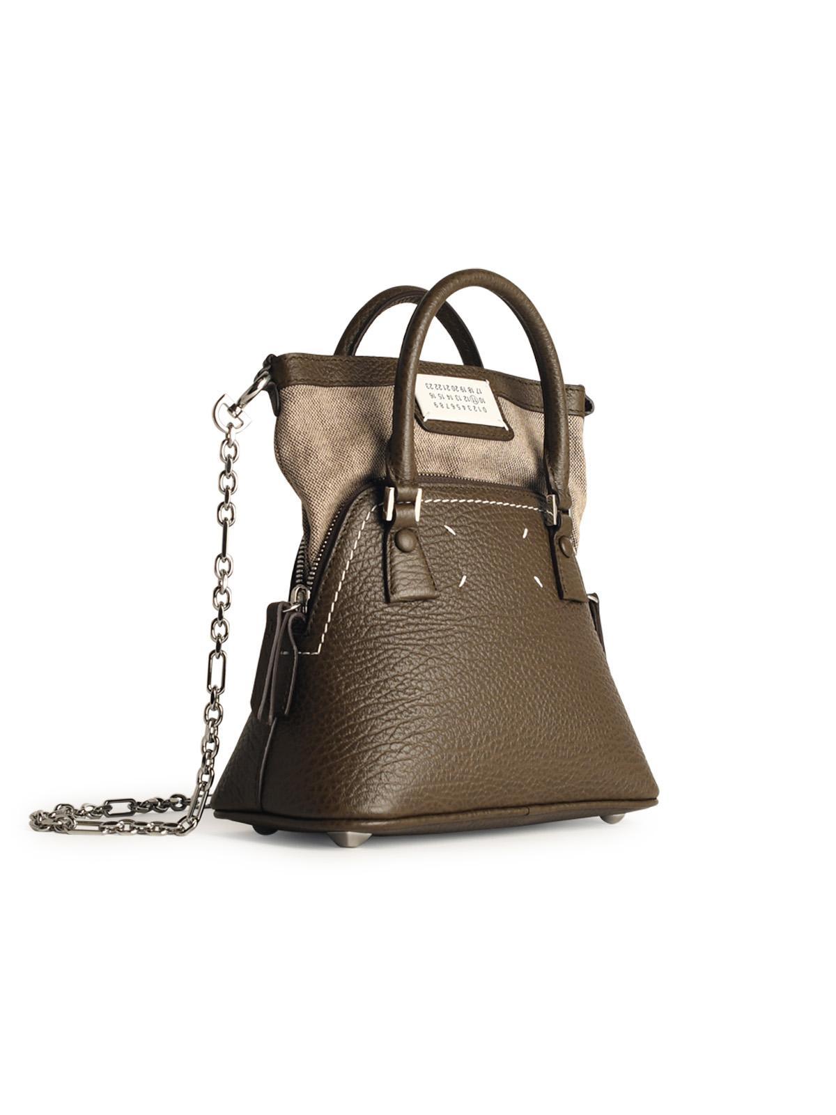 Shop Maison Margiela Sac Brown Leather Bag