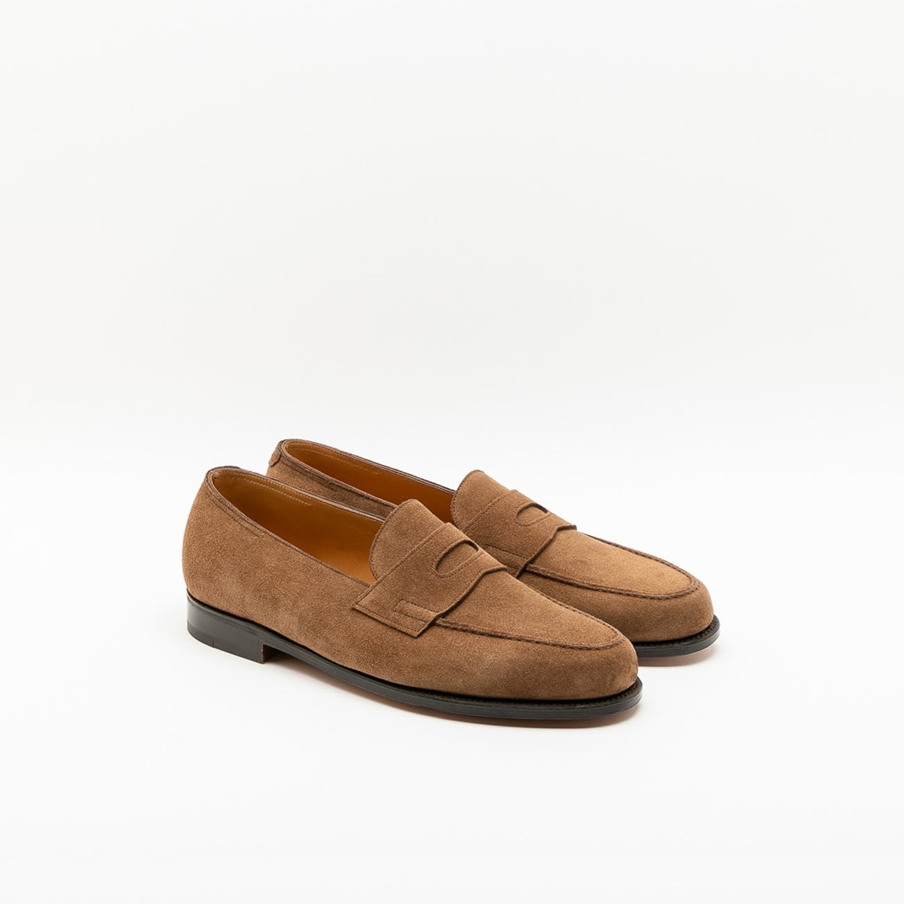 John Lobb Lopez Saddle Suede Unlined Penny Loafer In Tan | ModeSens
