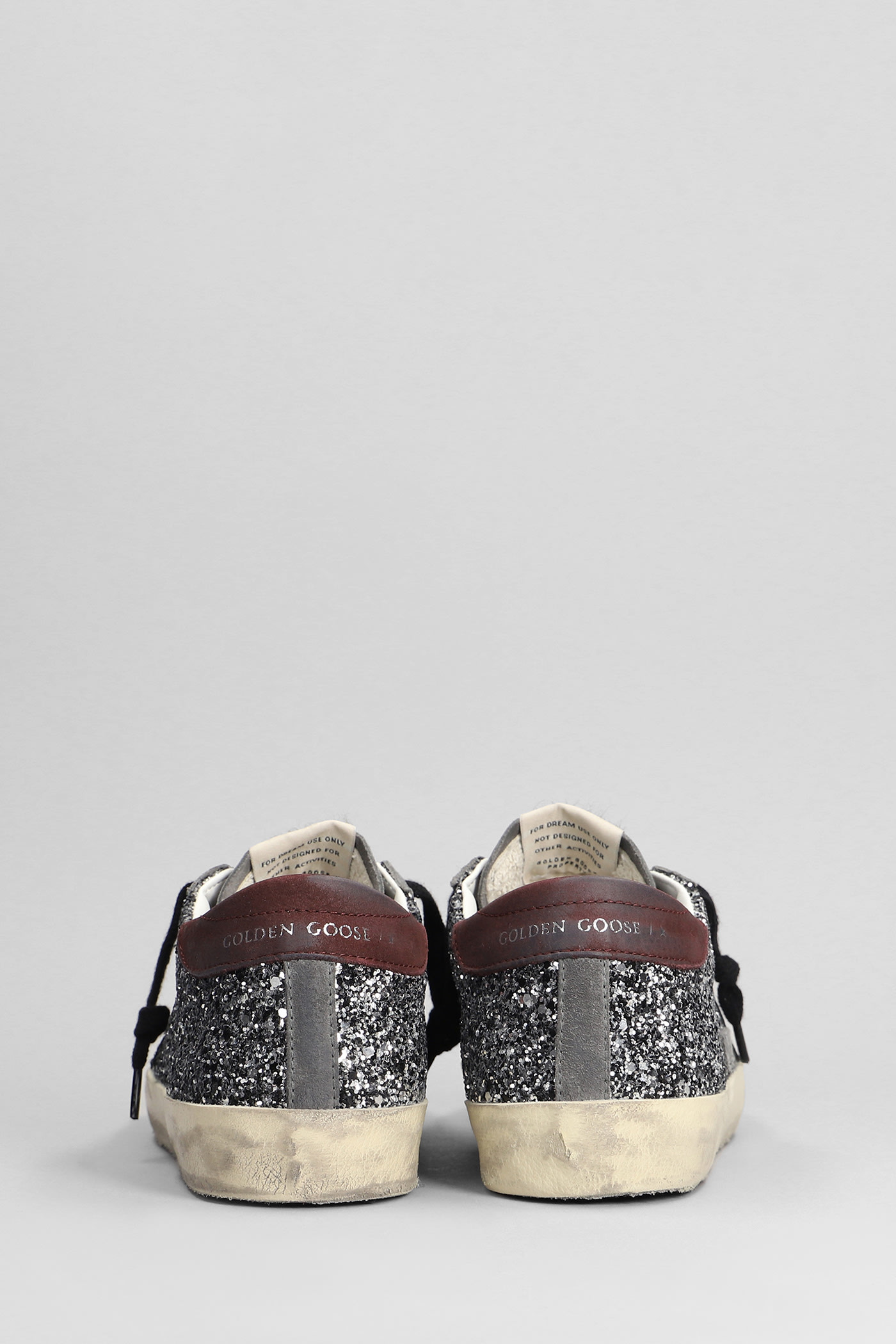 Golden Goose Glitter Super Star Sneakers In Gray