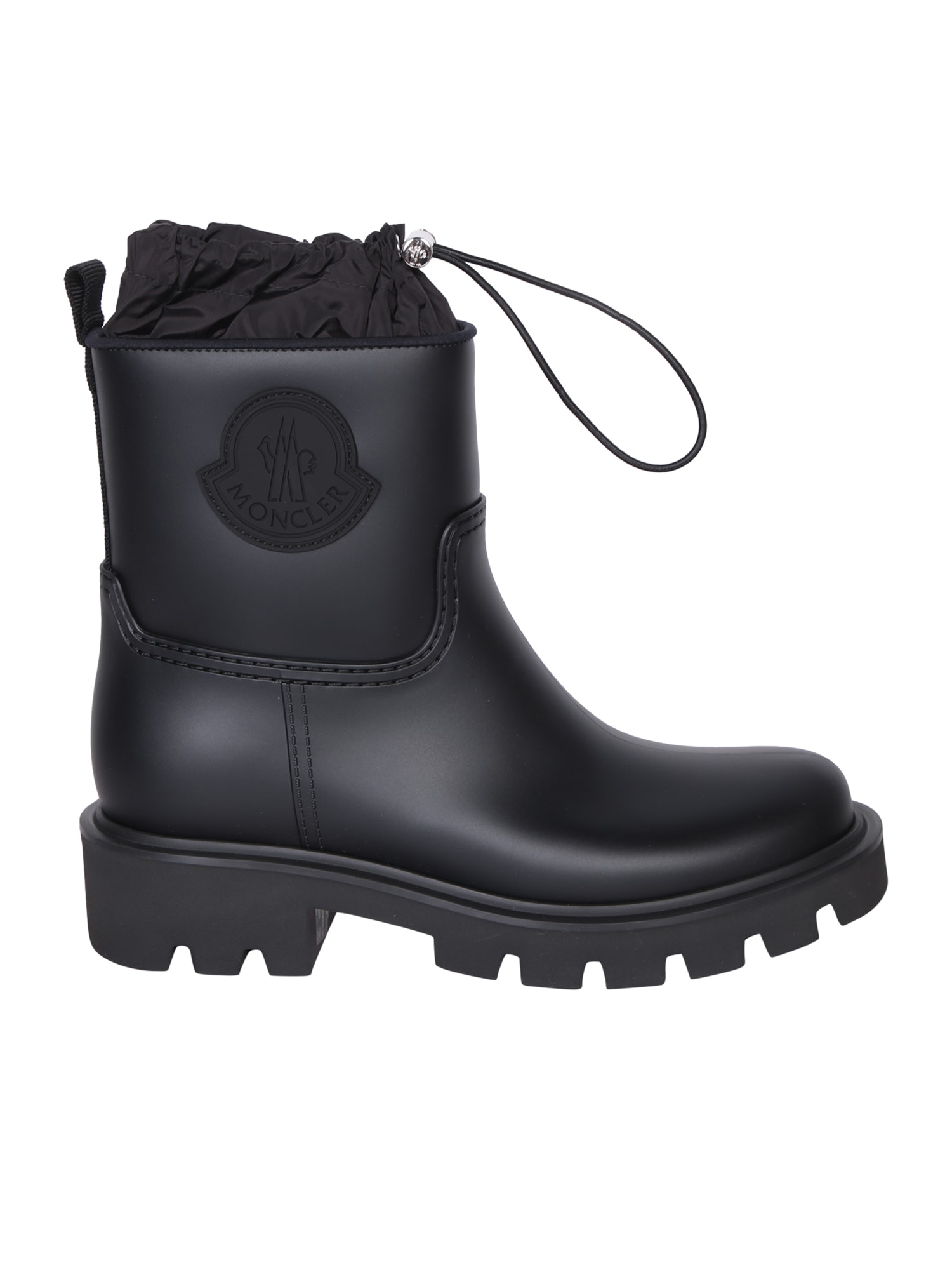 Shop Moncler Kickstream Black Ankle Boots