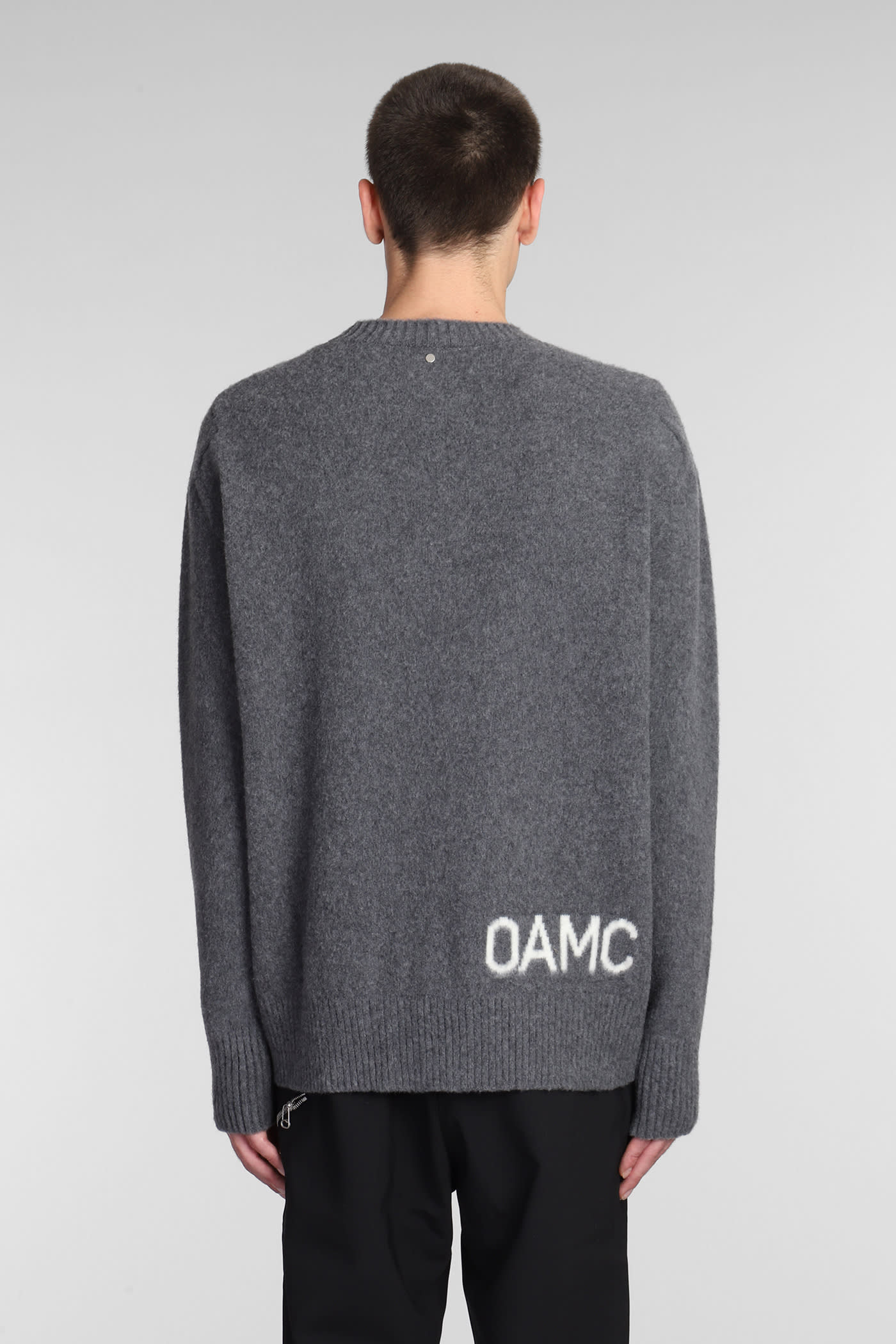 Shop Oamc Knitwear In Grey Wool
