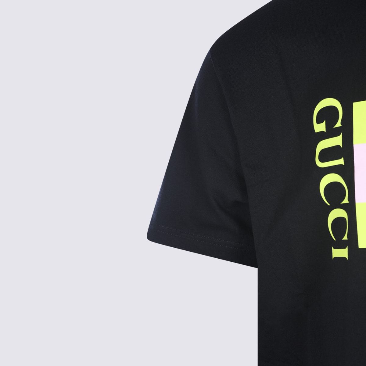 Gucci Men Short Sleeve Cotton Jersey T-shirt In Black