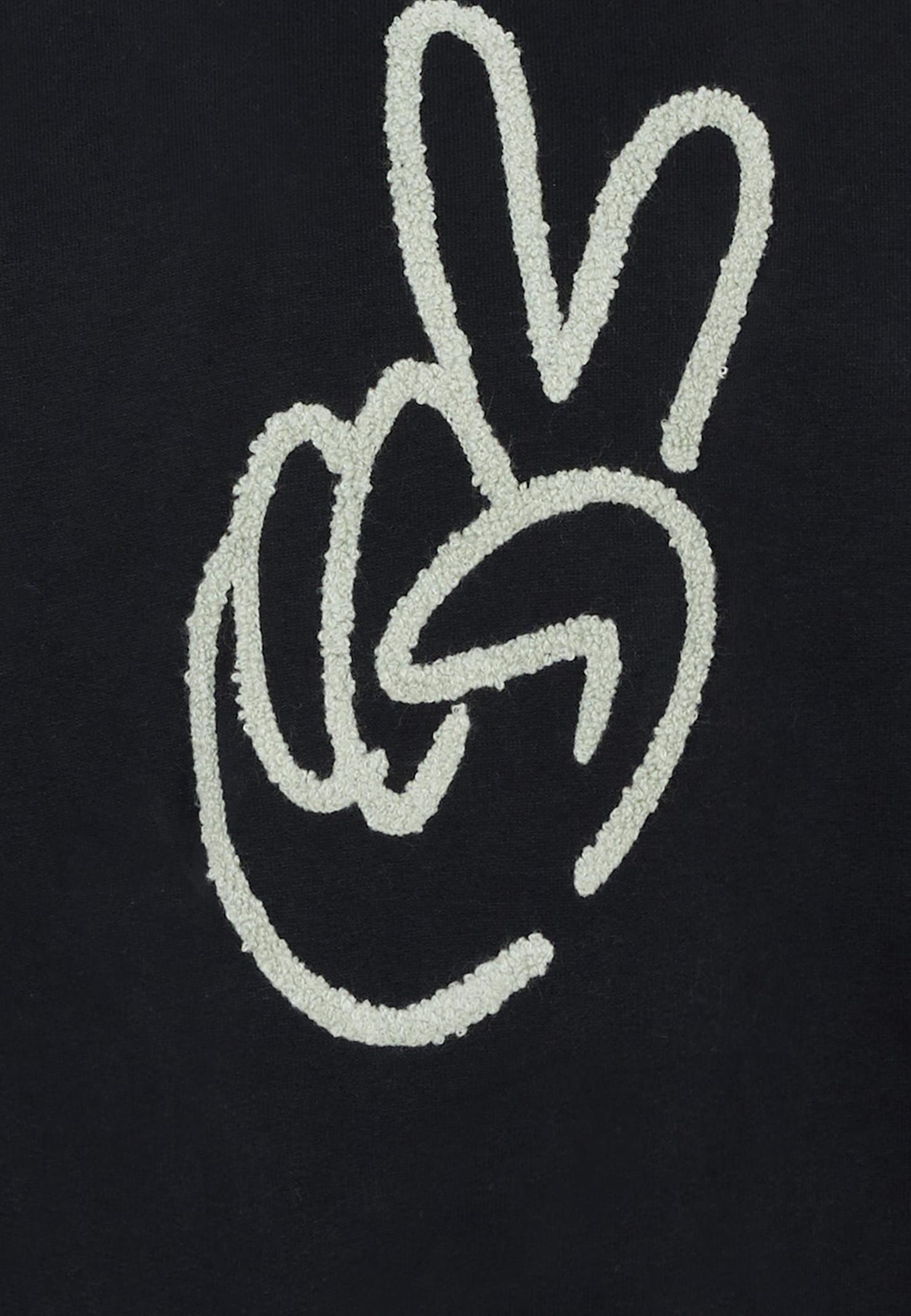 Molo Black Sweatshirt For Kids With Hand In Black