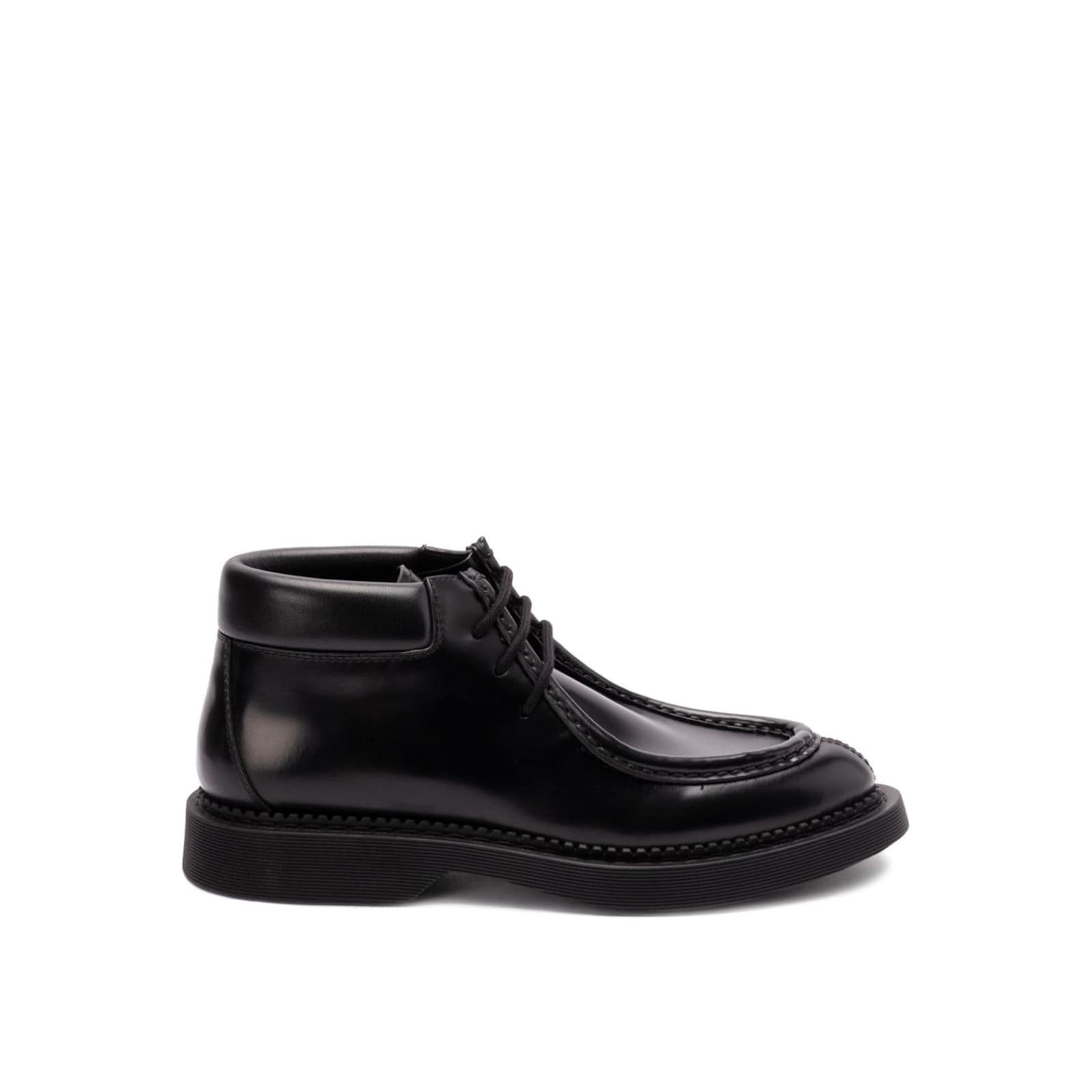 Saint Laurent Arno Lace-up Ankle Boots In Black