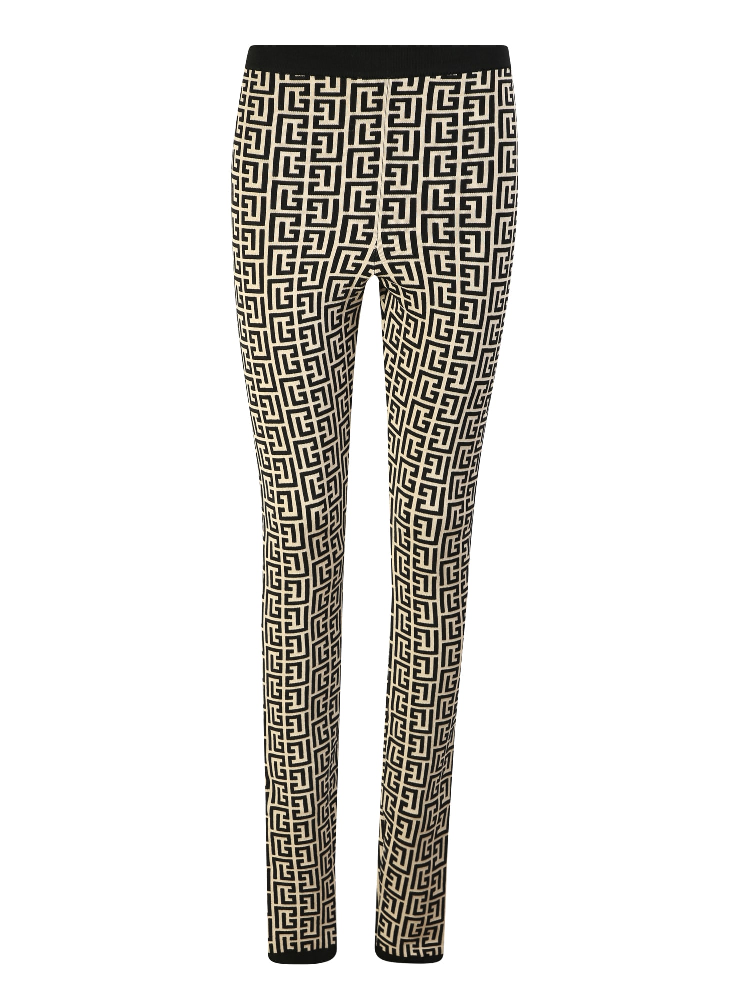 Knitted Leggings By Balmain, With A Monogram Motif To Pay Homage To The French Renaissance Gardens Loved By Pierre Balmain.